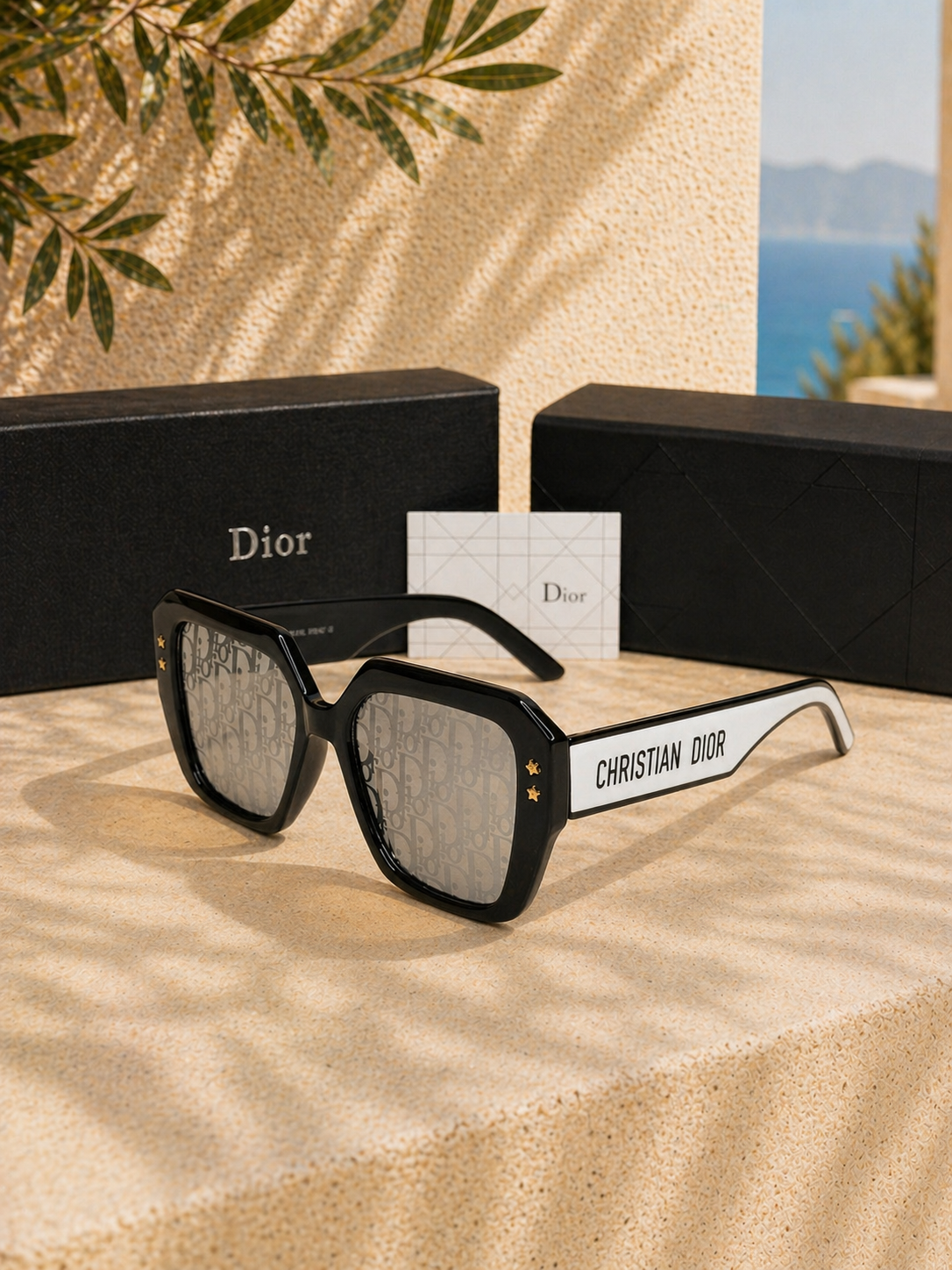 Dior DiorSignature Monogram Detaylı Kare Kadın Güneş Gözlüğü