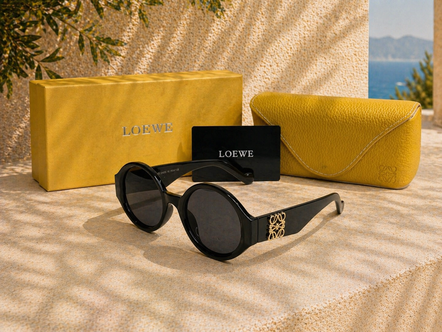 Loewe Loewe Anagram Logolu Siyah Asetat Kadın Güneş Gözlüğü