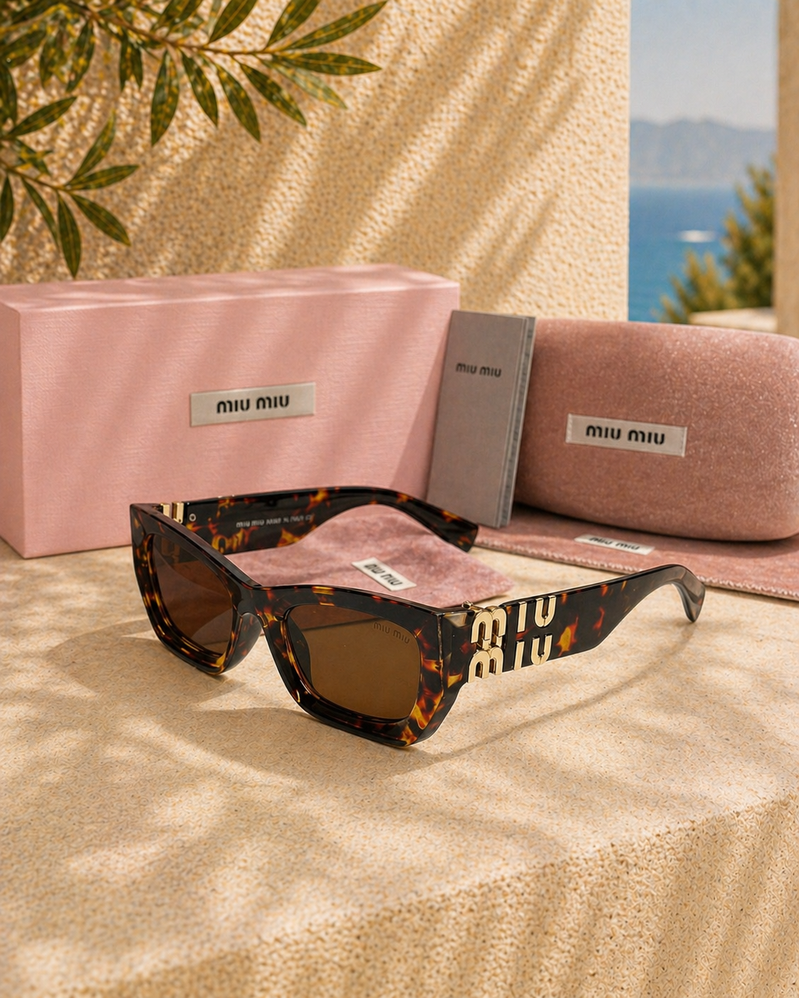 Miu Miu MU 09WS Honey Tortoiseshell Kadın Güneş Gözlüğü