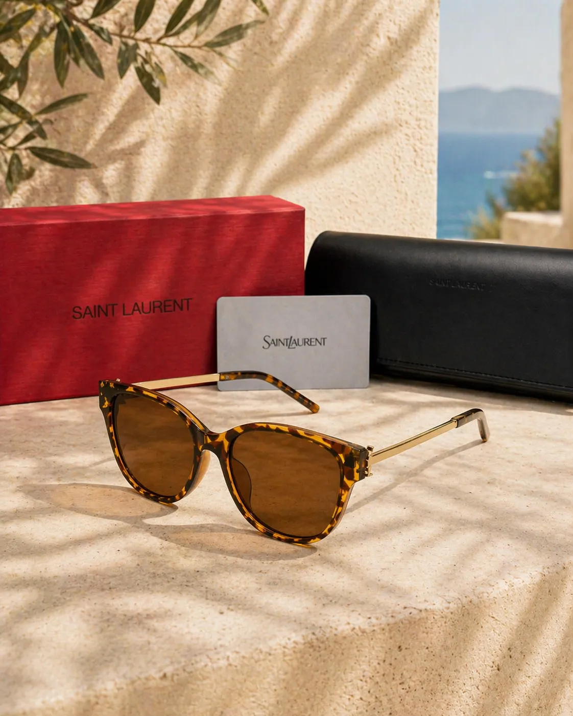 Saint Laurent Saint Laurent Havana Cat Eye Kadın Güneş Gözlüğü