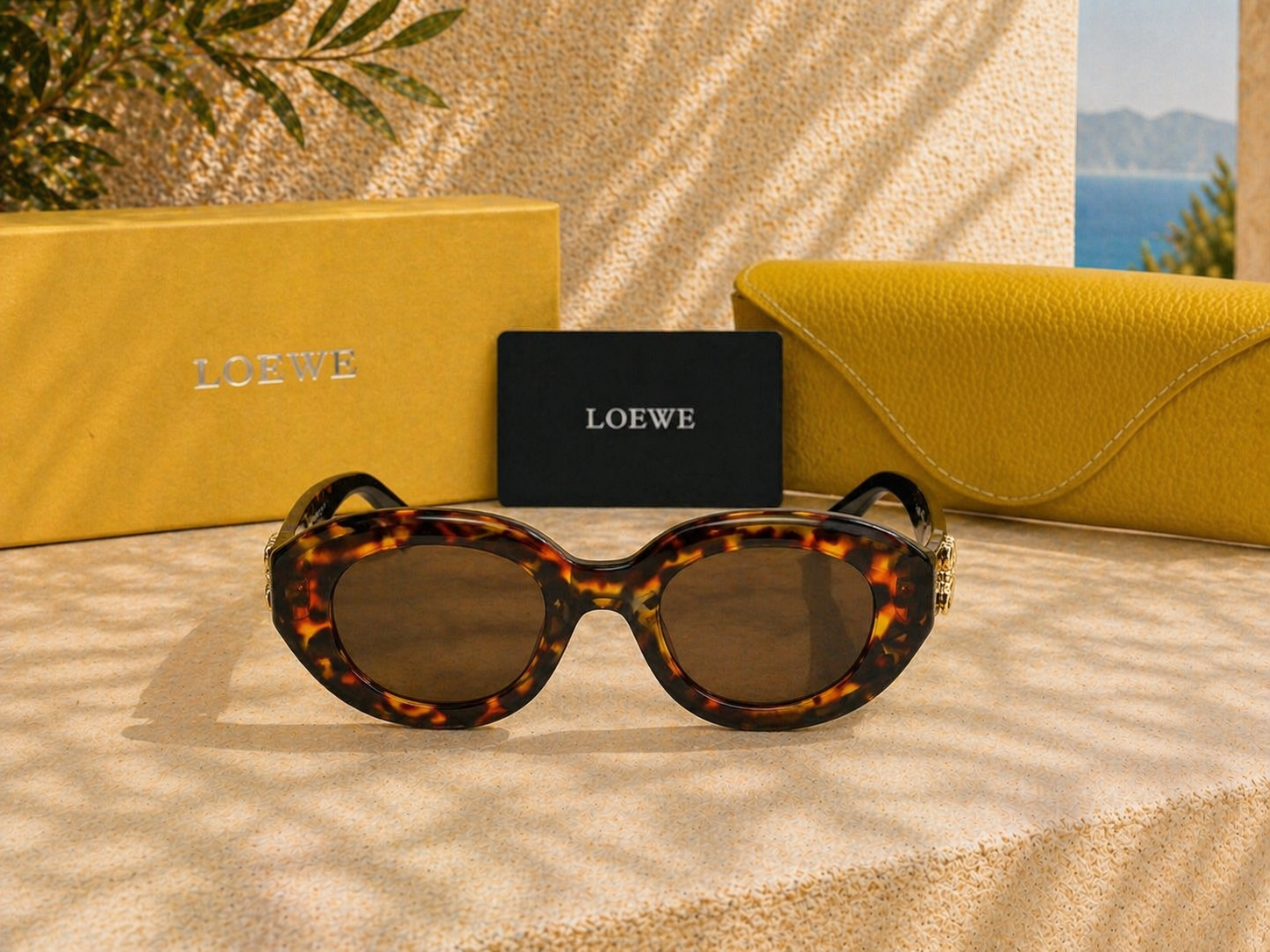 Loewe Anagram 50mm Oval Tortoise Kadın Güneş Gözlüğü