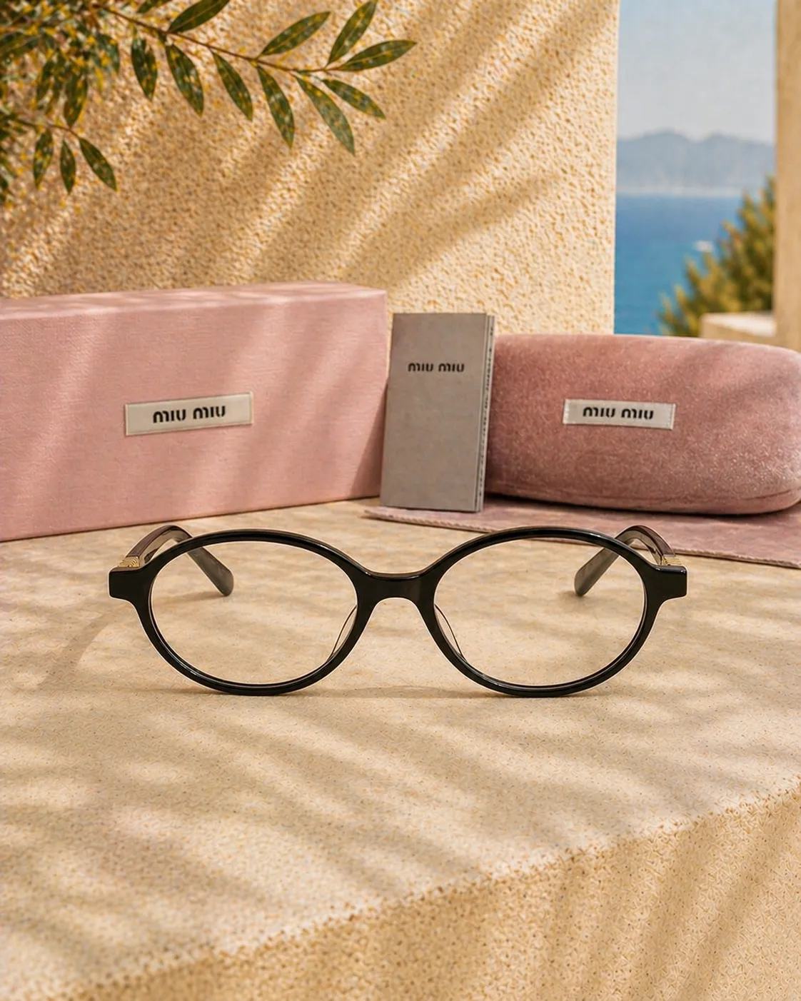 Miu Miu Miu Miu MU 01XV Regard Oval Siyah Kadın Optik Gözlük Çerçevesi