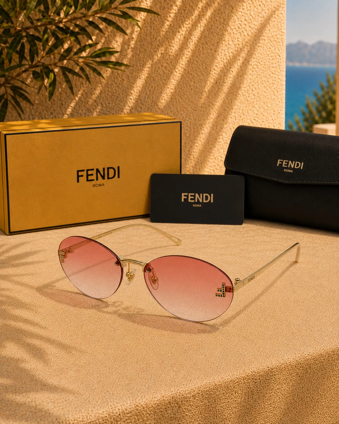 Fendi Fendi First Crystal Oval FE4075US Kadın Güneş Gözlüğü
