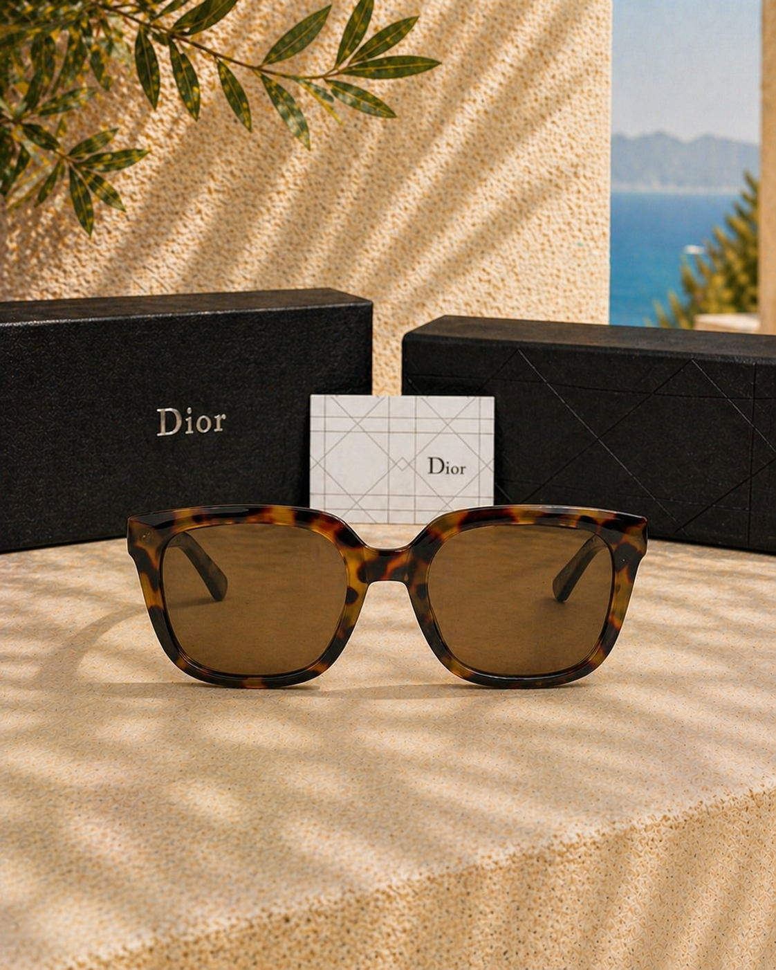 Dior Dior Midnight S1I Tarzı Tortoise Desenli Kadın Güneş Gözlüğü