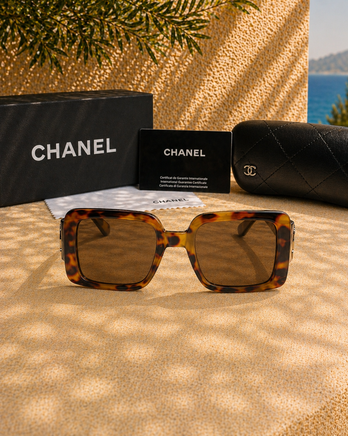 Chanel Chanel Kalın Asetat Kare Kadın Güneş Gözlüğü