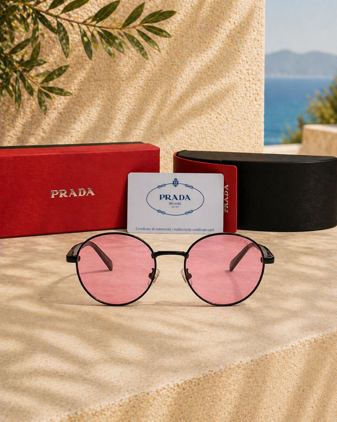 Prada Prada PR 65ZS 1AB03Z 55 Pembe Camlı Kadın Güneş Gözlüğü