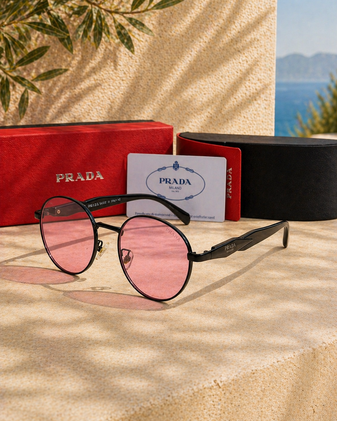 Prada Prada PR 65ZS 1AB03Z 55 Pembe Camlı Kadın Güneş Gözlüğü