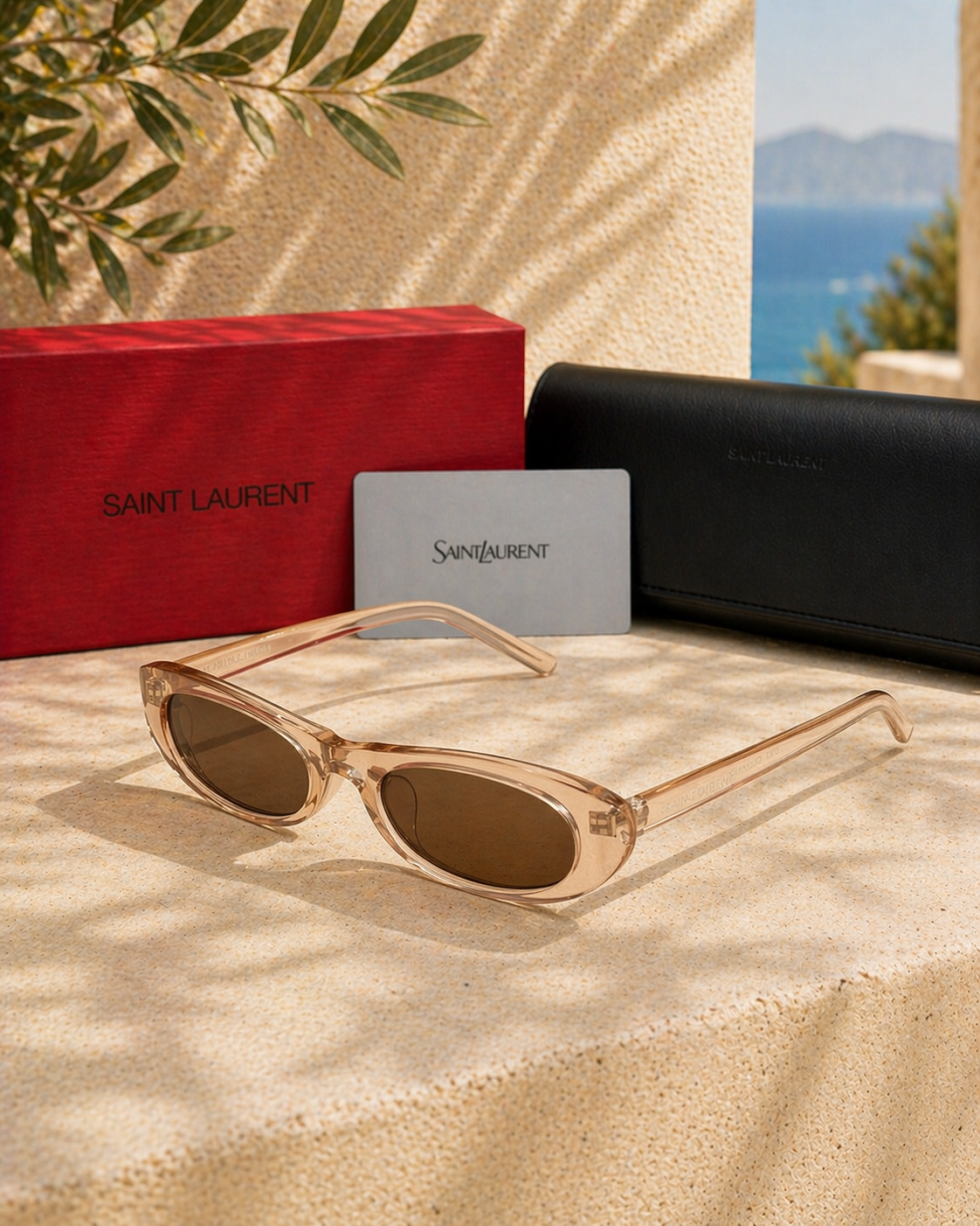 Saint Laurent SL 557 SHADE 007 Nude Cat-Eye Kadın Güneş Gözlüğü