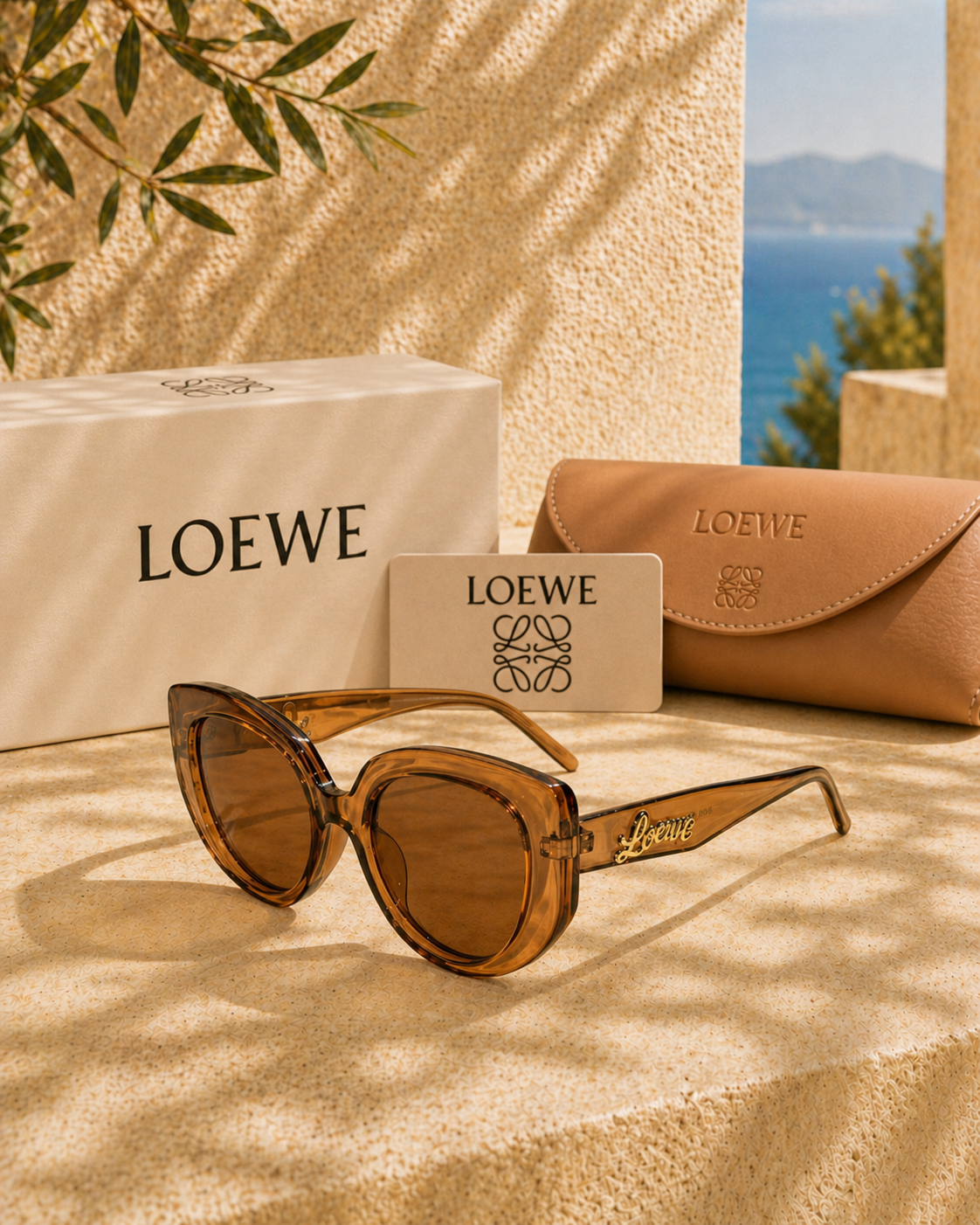 Loewe Loewe Cat-Eye Geniş Çerçeveli Kadın Güneş Gözlüğü