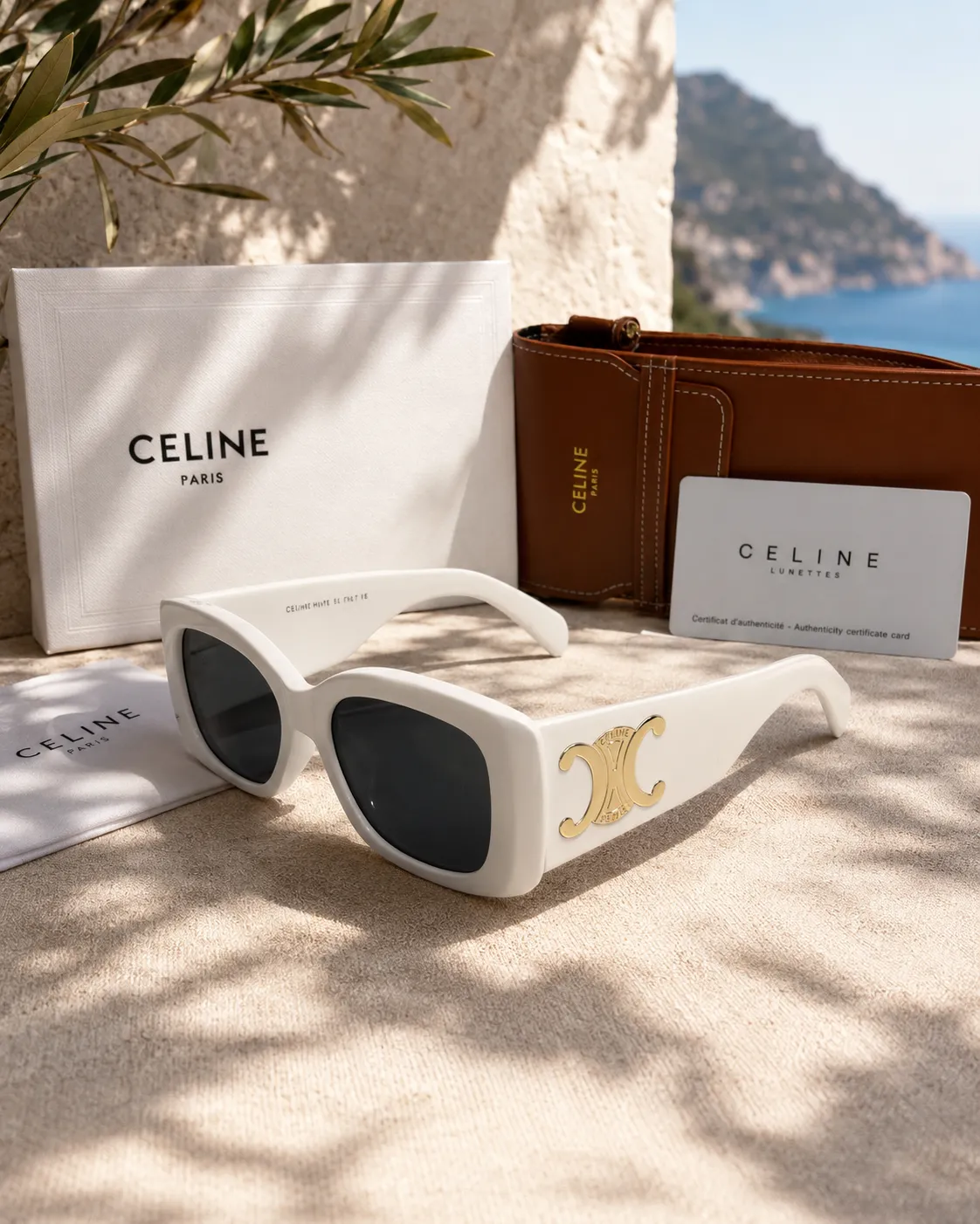 Celine Celine Triomphe XL 01 CL40282U 25A Fildişi Kadın Güneş Gözlüğü