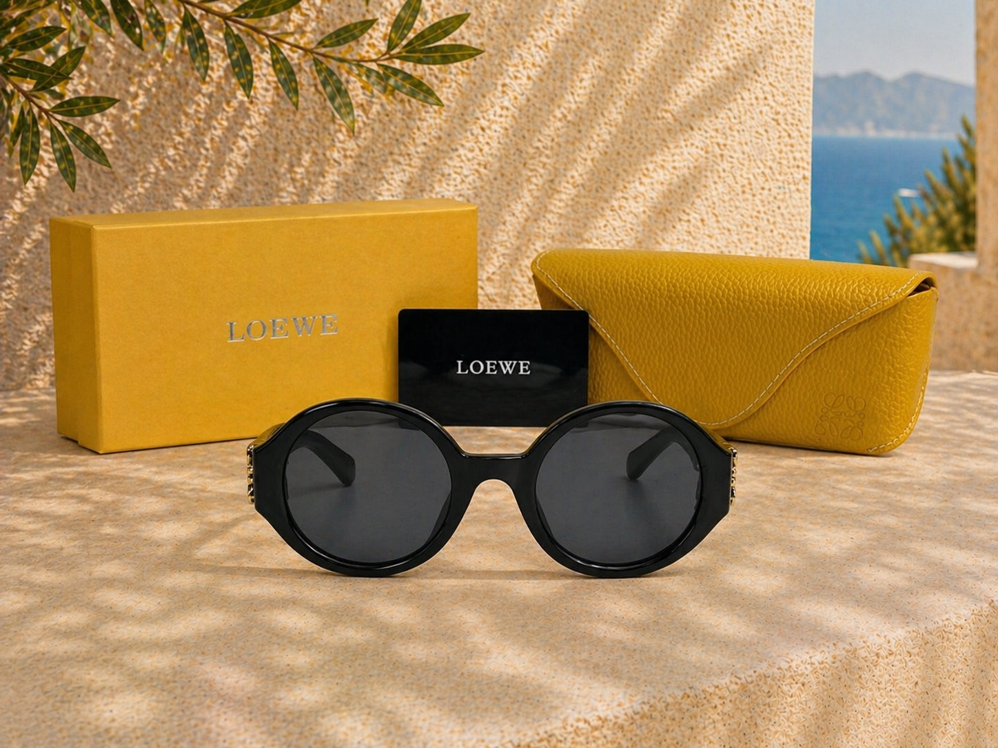 Loewe Anagram Logolu Siyah Asetat Kadın Güneş Gözlüğü