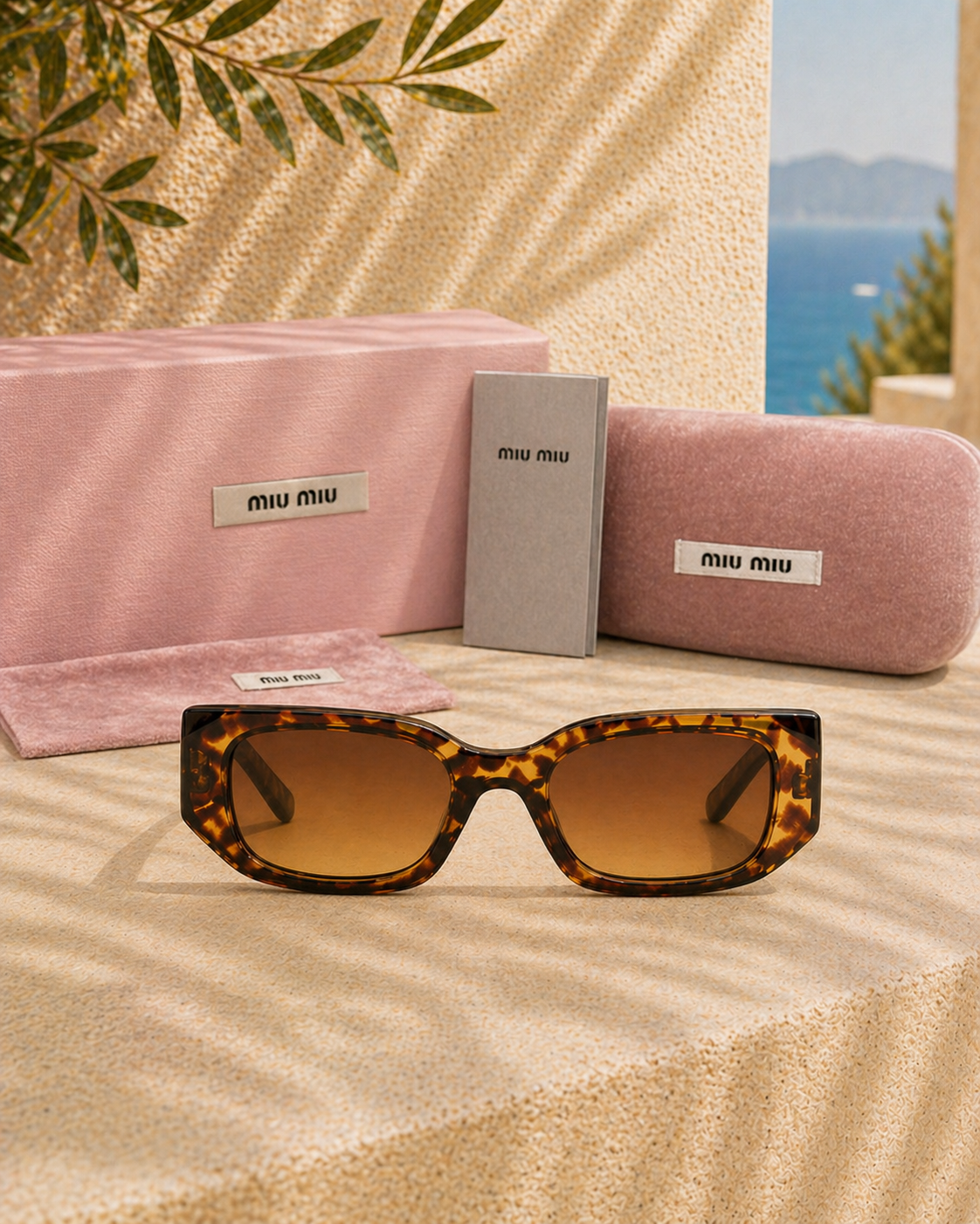 Miu Miu Miu Miu MU 09WS Honey Tortoiseshell Kadın Güneş Gözlüğü