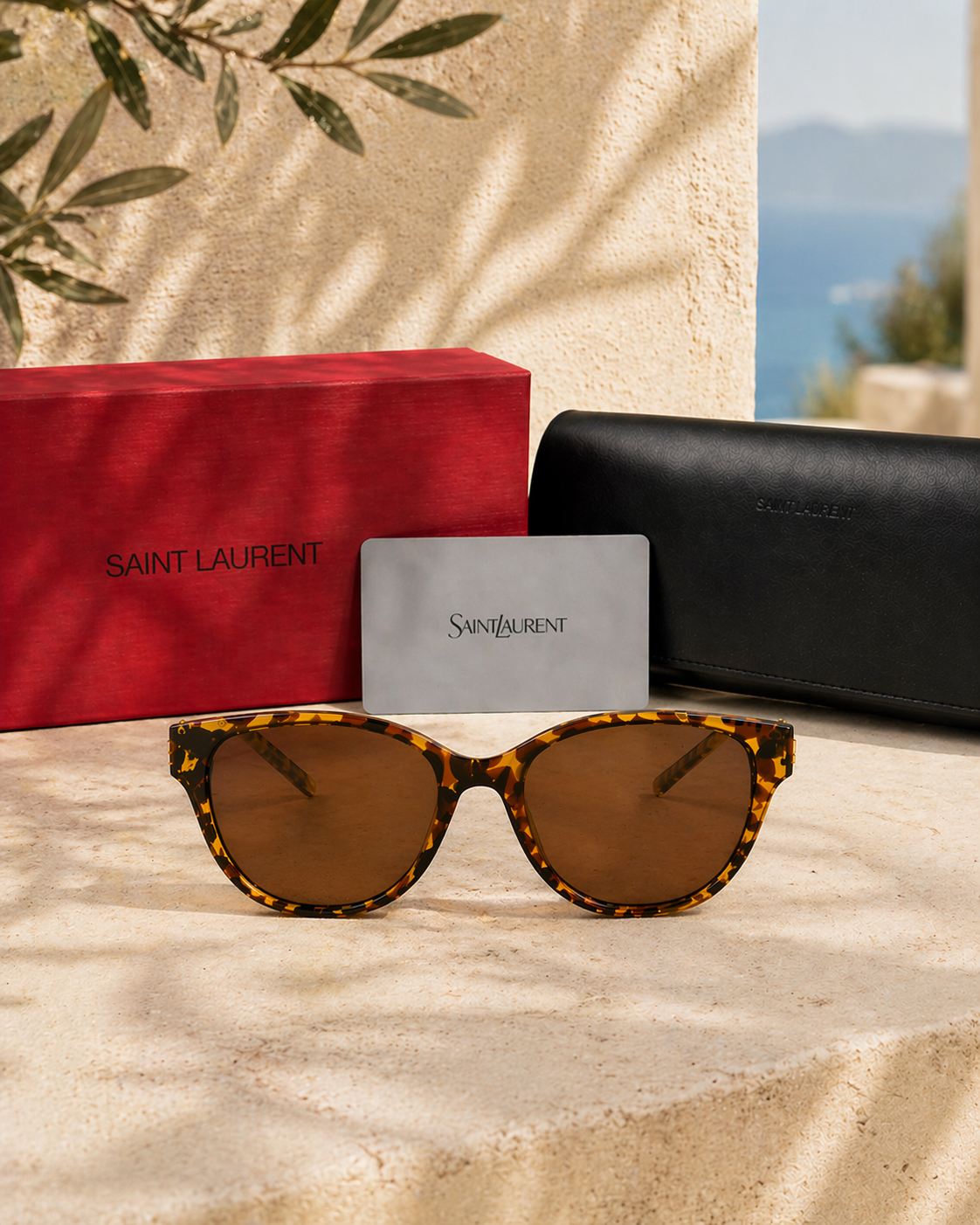 Saint Laurent Saint Laurent Havana Cat Eye Kadın Güneş Gözlüğü