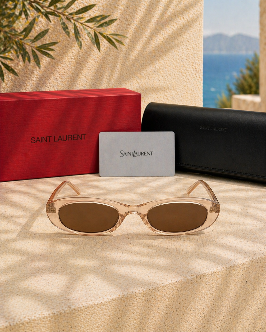 Saint Laurent Saint Laurent SL 557 SHADE 007 Nude Cat-Eye Kadın Güneş Gözlüğü