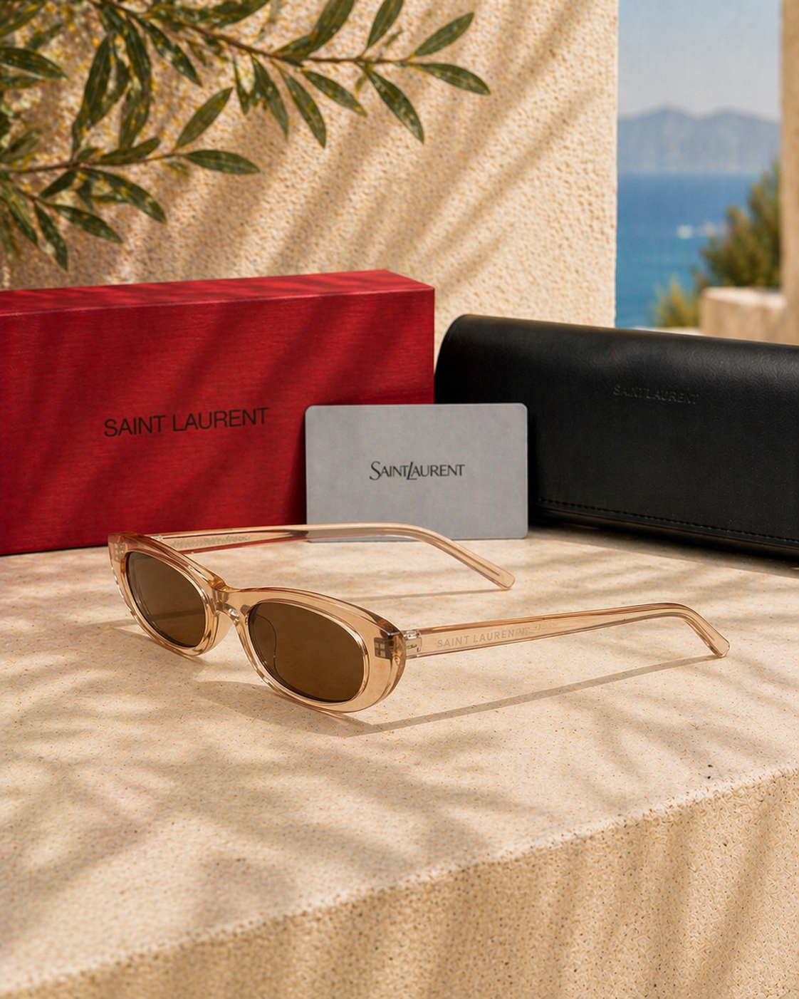 Saint Laurent Saint Laurent SL 557 SHADE 007 Nude Cat-Eye Kadın Güneş Gözlüğü