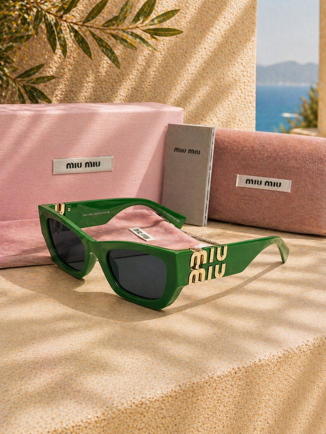 Miu Miu Miu Miu 09WS Glimpse Yeşil Çerçeveli Kadın Güneş Gözlüğü