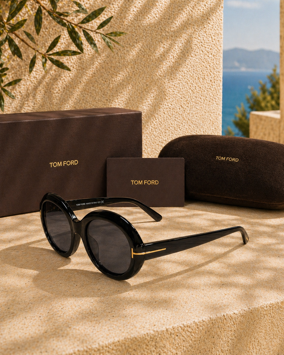 TOM FORD Tom Ford T Logolu Oval Kadın Güneş Gözlüğü