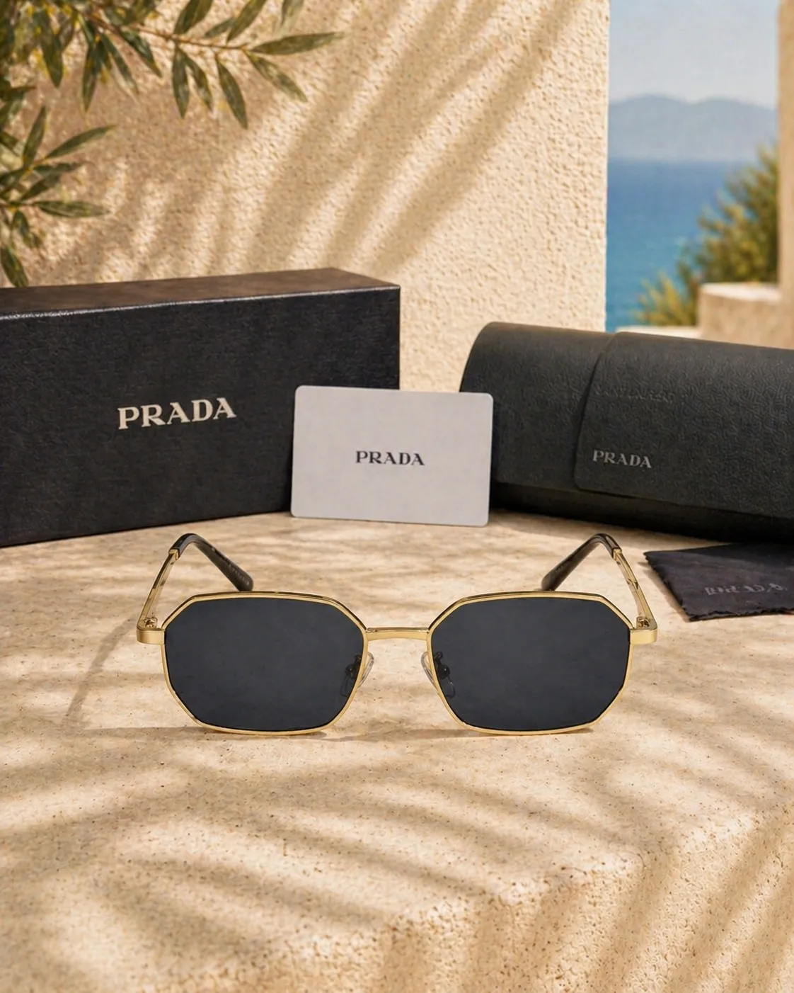 Prada Prada PR A51S / SPR A51 Üçgen Logolu Metal Kadın Güneş Gözlüğü