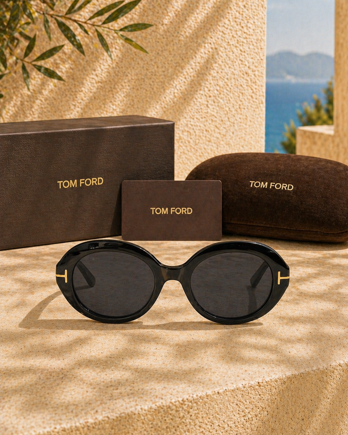 TOM FORD Tom Ford T Logolu Oval Kadın Güneş Gözlüğü