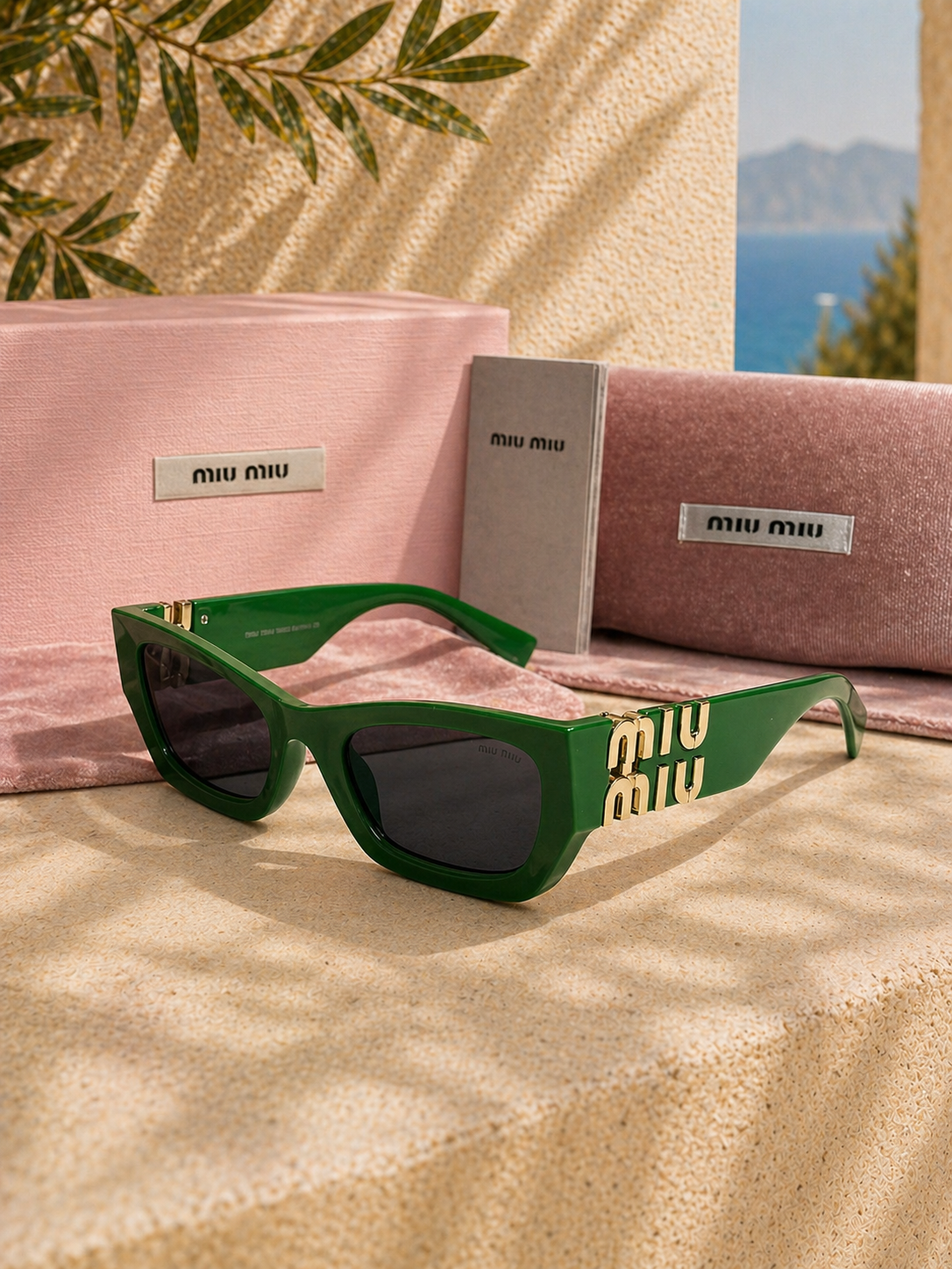 Miu Miu Miu Miu 09WS Glimpse Yeşil Çerçeveli Kadın Güneş Gözlüğü