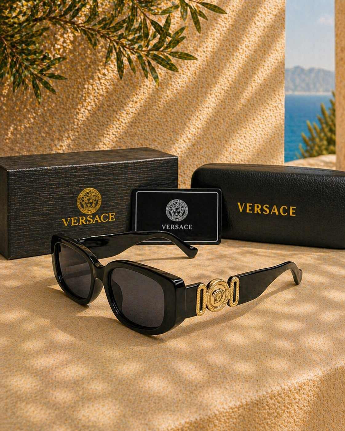 Versace Biggie VE4361 GB1/87 Medusa Detaylı Unisex Güneş Gözlüğü
