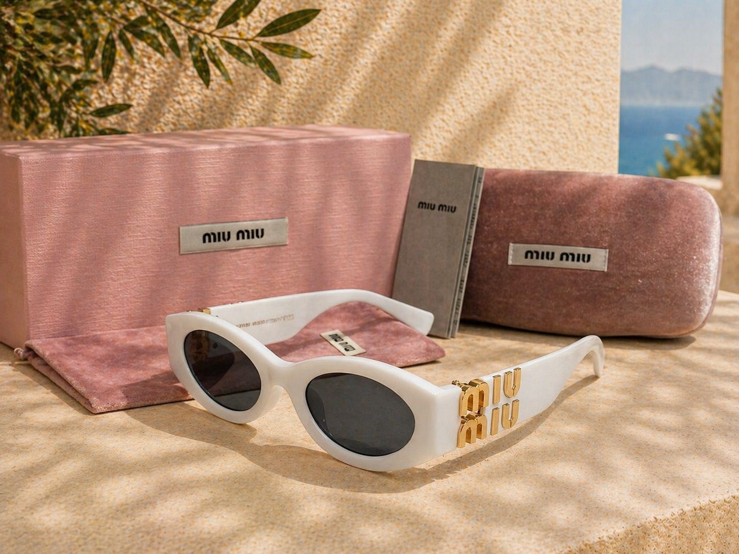 Miu Miu Miu Miu Regard SMU04Z Beyaz Oval Kadın Güneş Gözlüğü