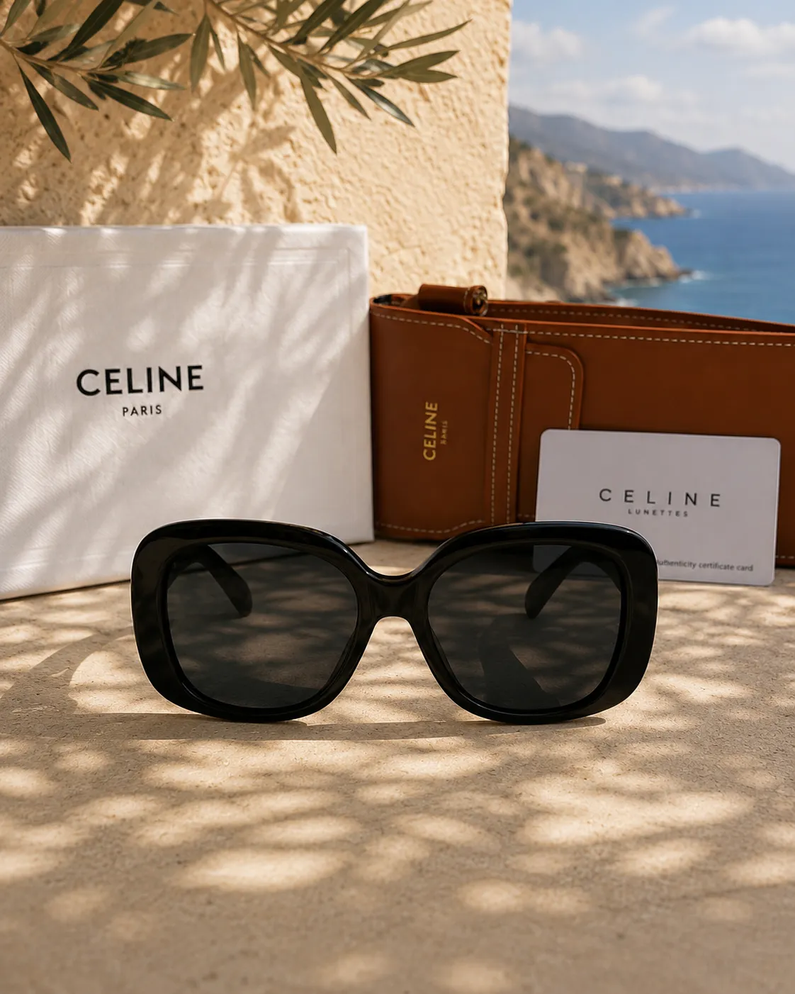 Celine Celine Maxi Triomphe Yuvarlak Kadın Güneş Gözlüğü Gold Logo
