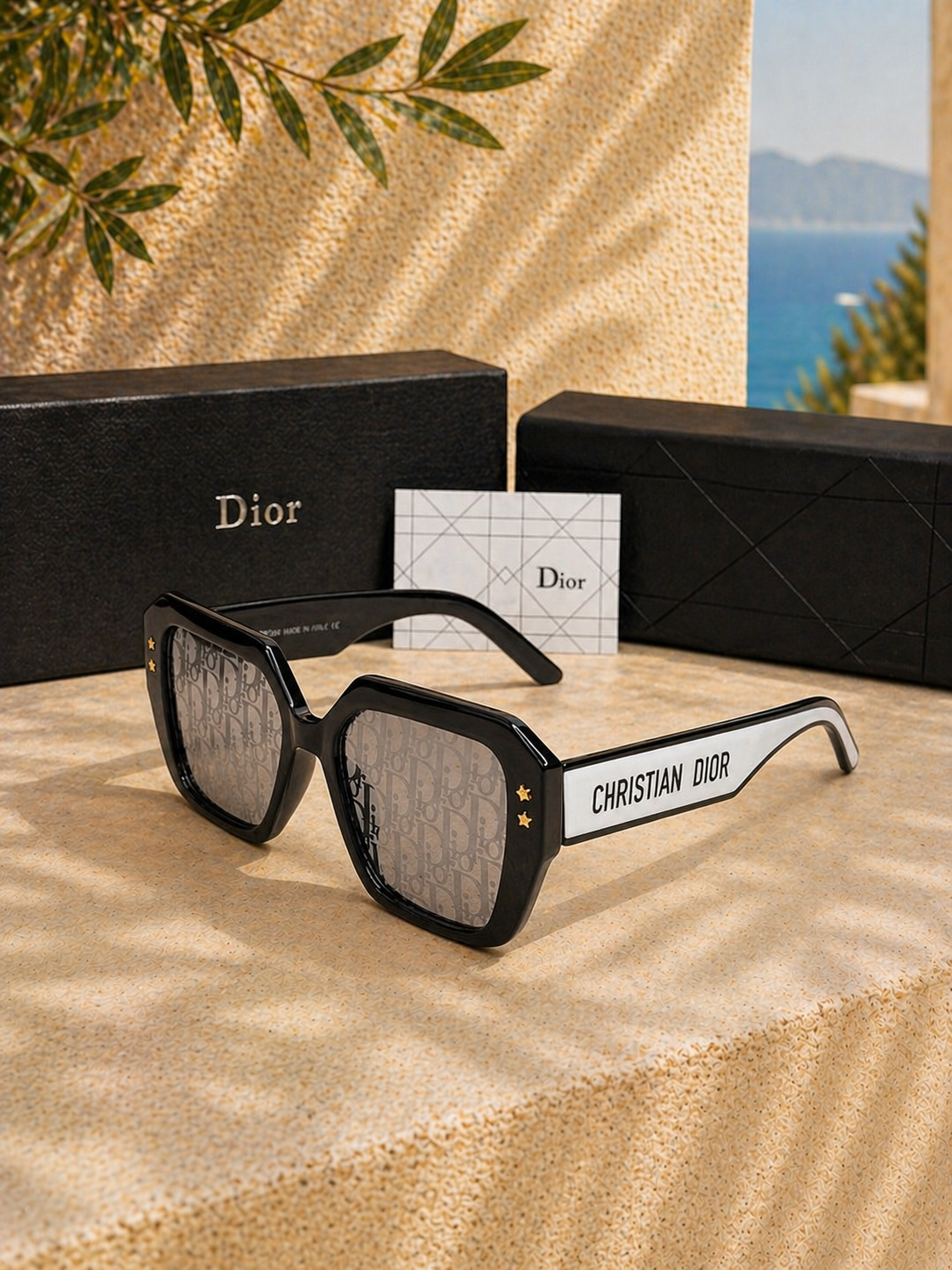 Dior DiorSignature Monogram Detaylı Kare Kadın Güneş Gözlüğü