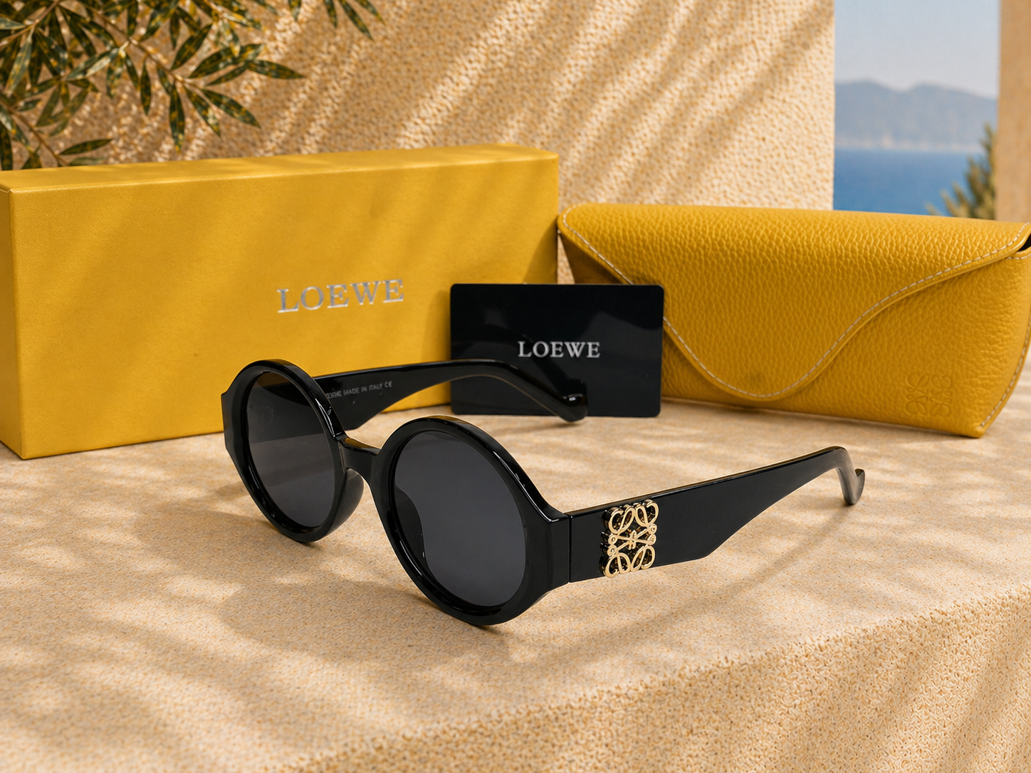 Loewe Loewe Anagram Logolu Siyah Asetat Kadın Güneş Gözlüğü