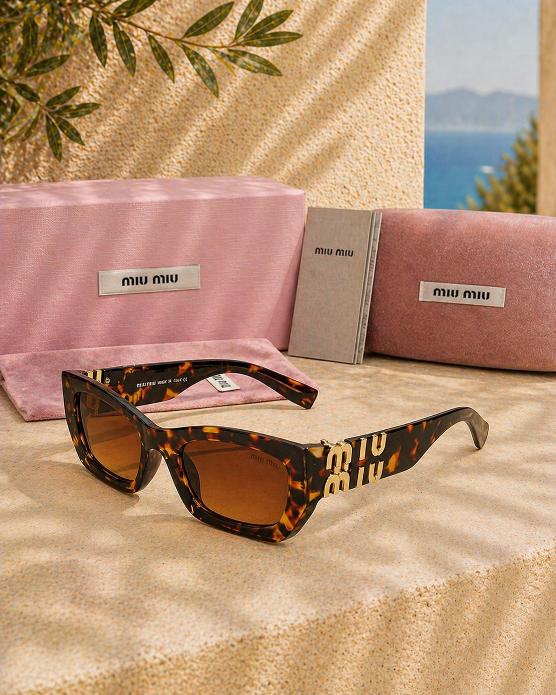 Miu Miu Miu Miu MU 09WS Honey Tortoiseshell Kadın Güneş Gözlüğü