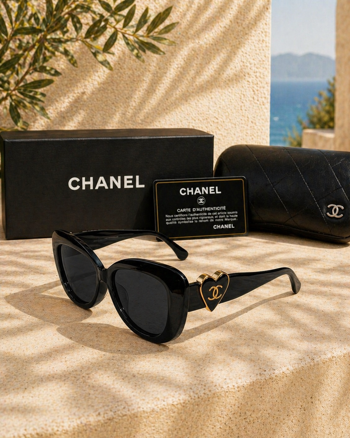 Chanel 5519 A71589 Kalp Logolu Kare Kadın Güneş Gözlüğü