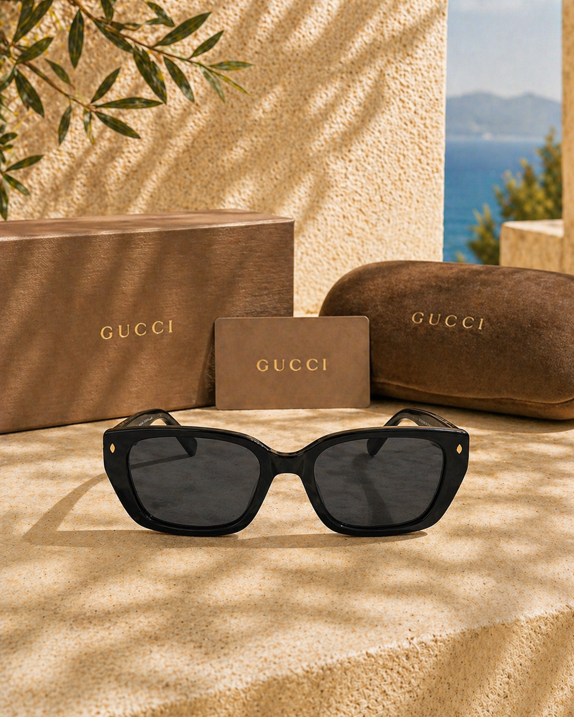 Gucci Gucci GG1531SK 001 Logolu Kare Kadın Güneş Gözlüğü