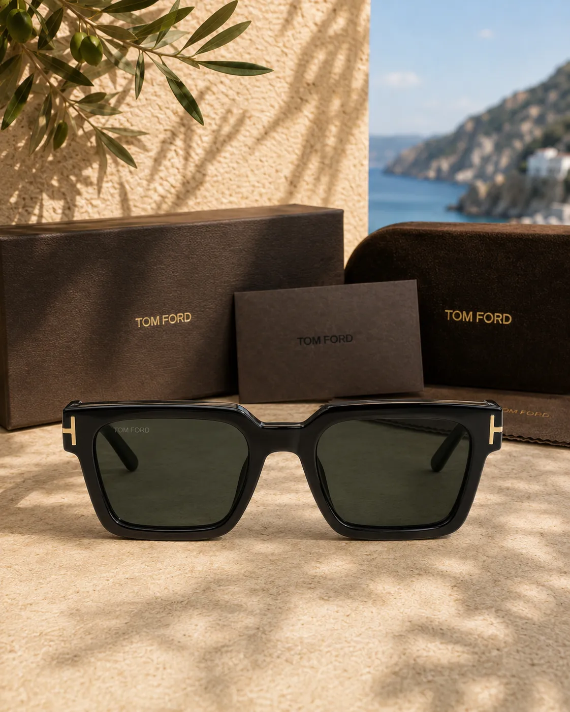 TOM FORD Tom Ford Icon Siyah Geometrik Erkek Güneş Gözlüğü