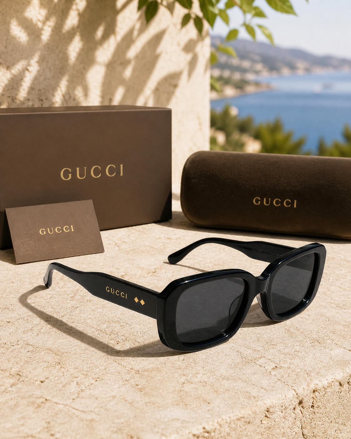 Gucci Gucci GG1531SK 001 Logolu Kare Kadın Güneş Gözlüğü