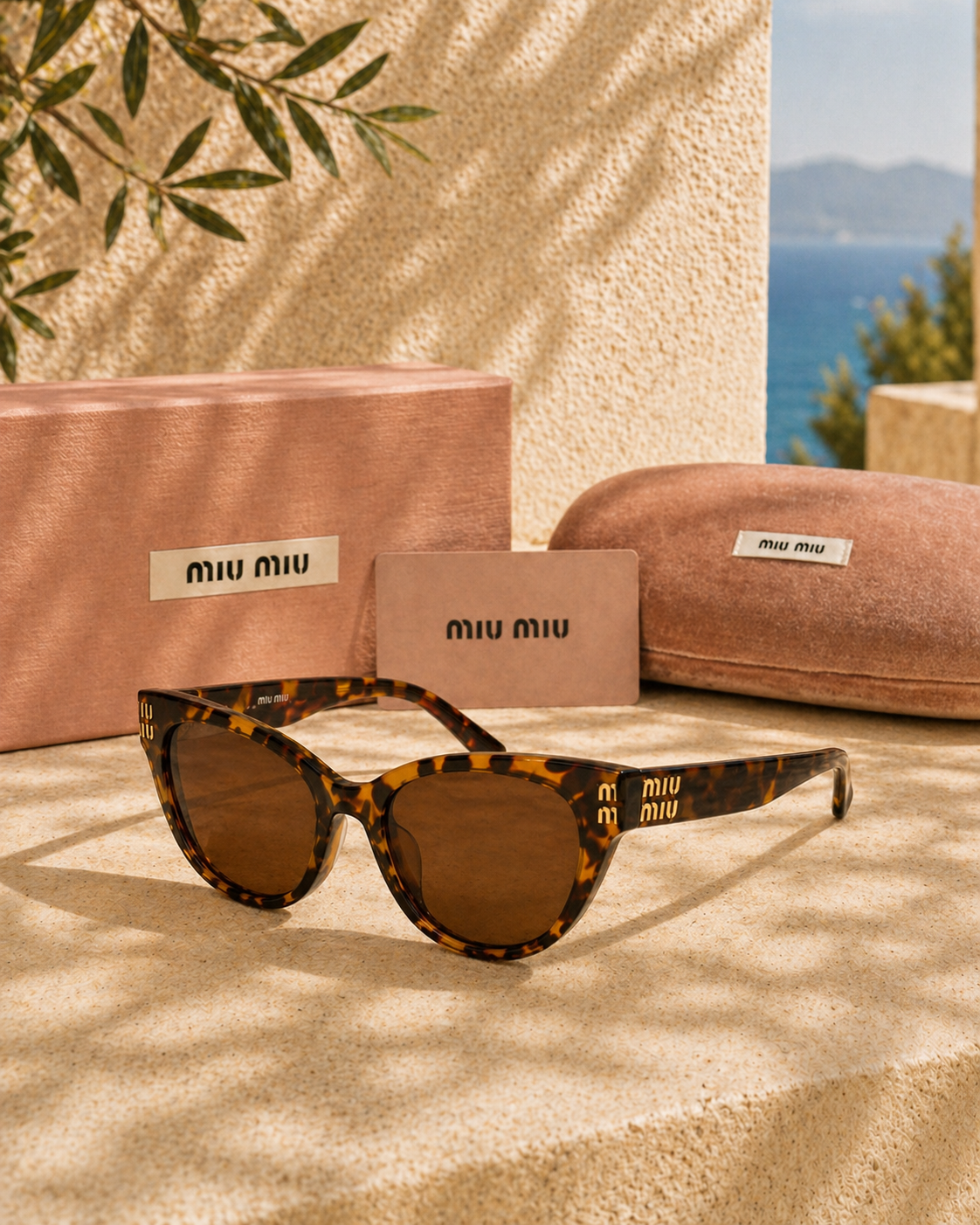 Miu Miu Miu Miu 01YS Glimpse Tortoise Kadın Güneş Gözlüğü