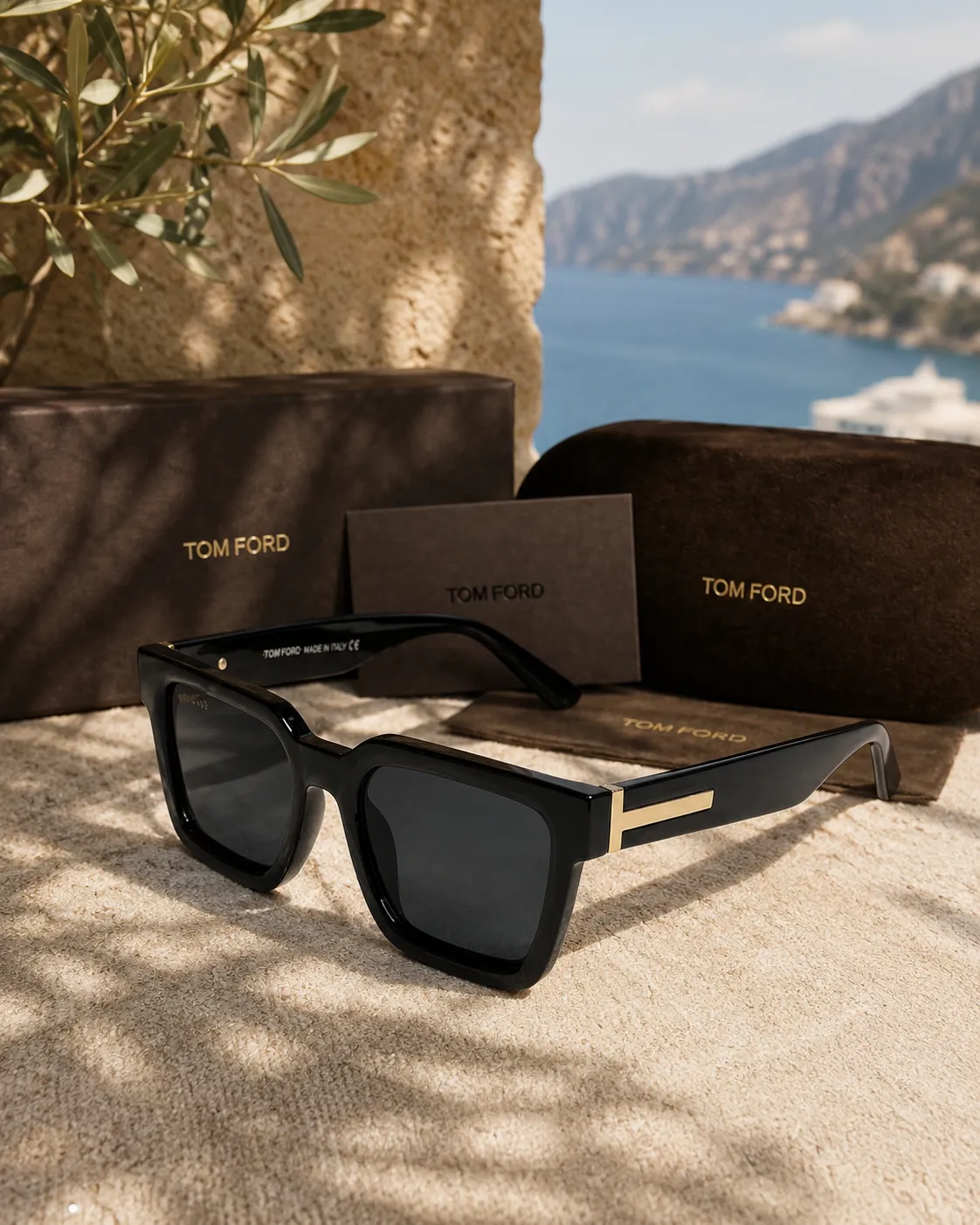 TOM FORD Tom Ford Icon Kalın Asetat Kare Güneş Gözlüğü