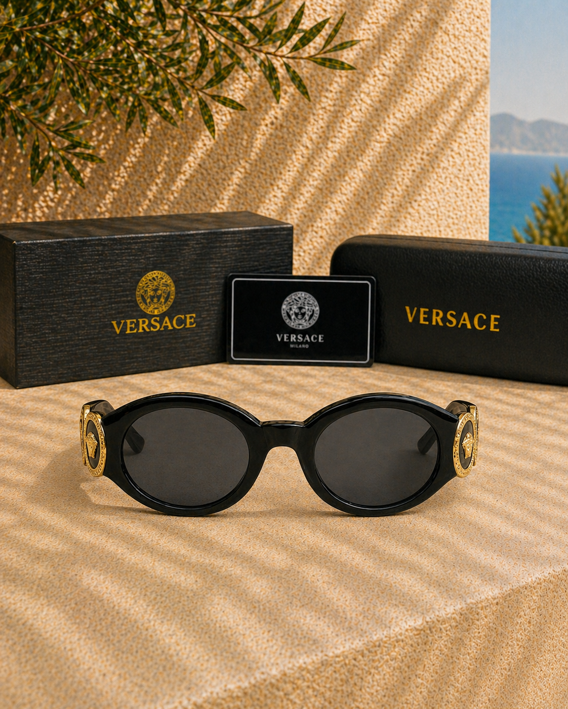 Versace Versace VE4426BU Kristal Medusa Logolu Kadın Güneş Gözlüğü