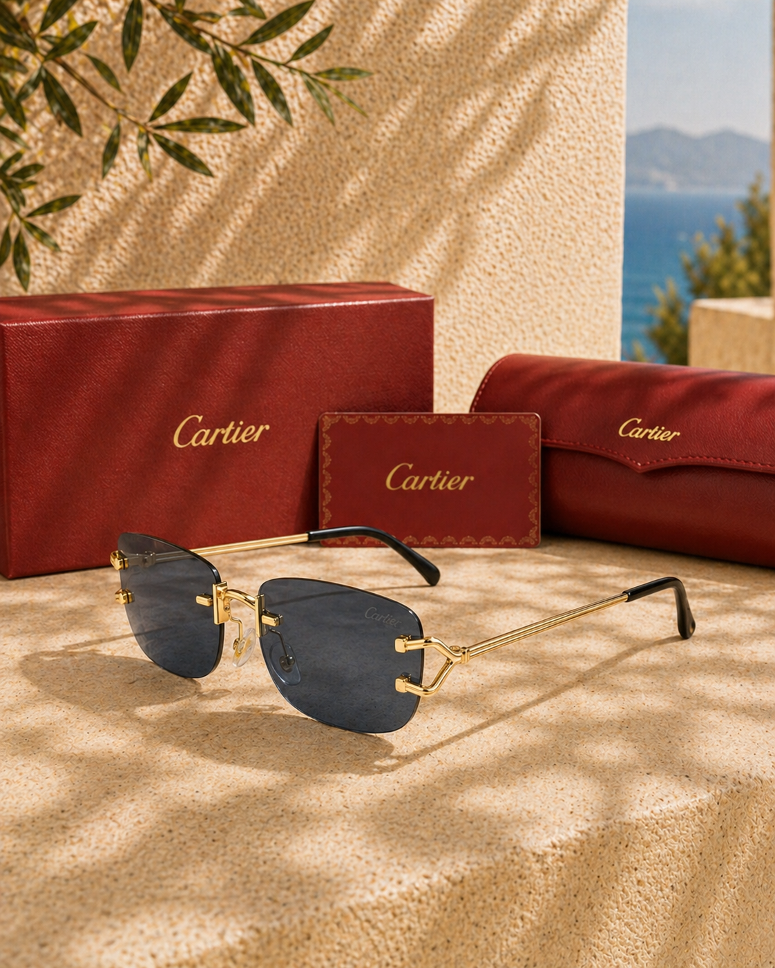 Cartier Cartier Première de Cartier Rimless Güneş Gözlüğü