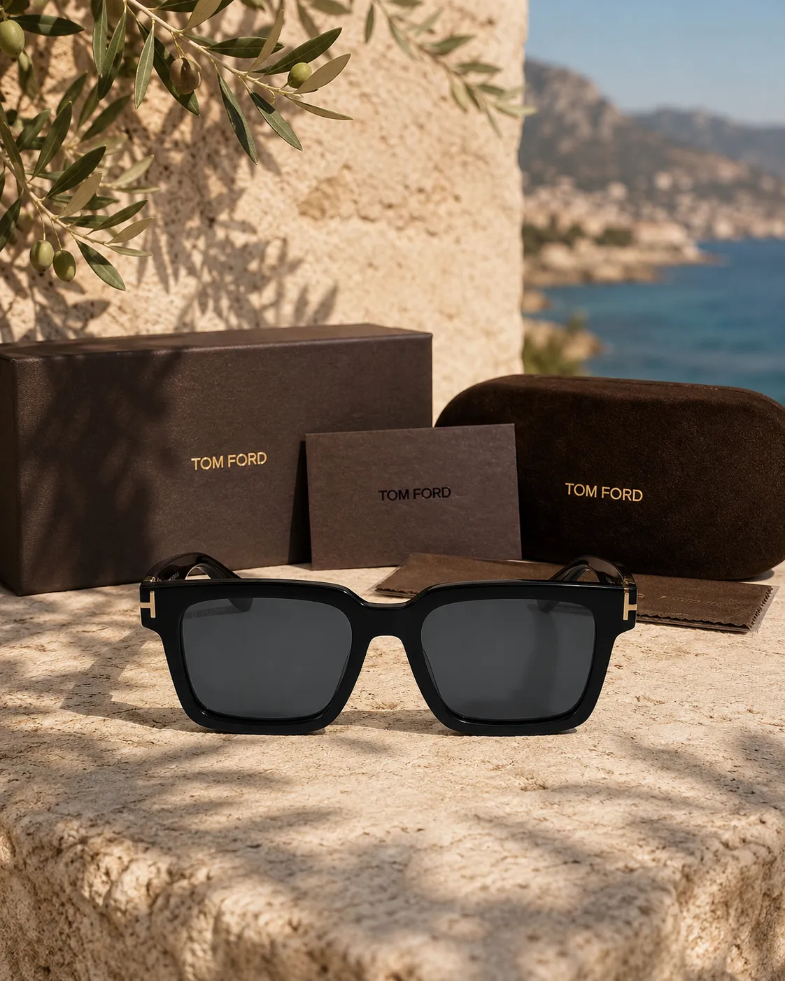 TOM FORD Tom Ford Icon Kalın Asetat Kare Güneş Gözlüğü