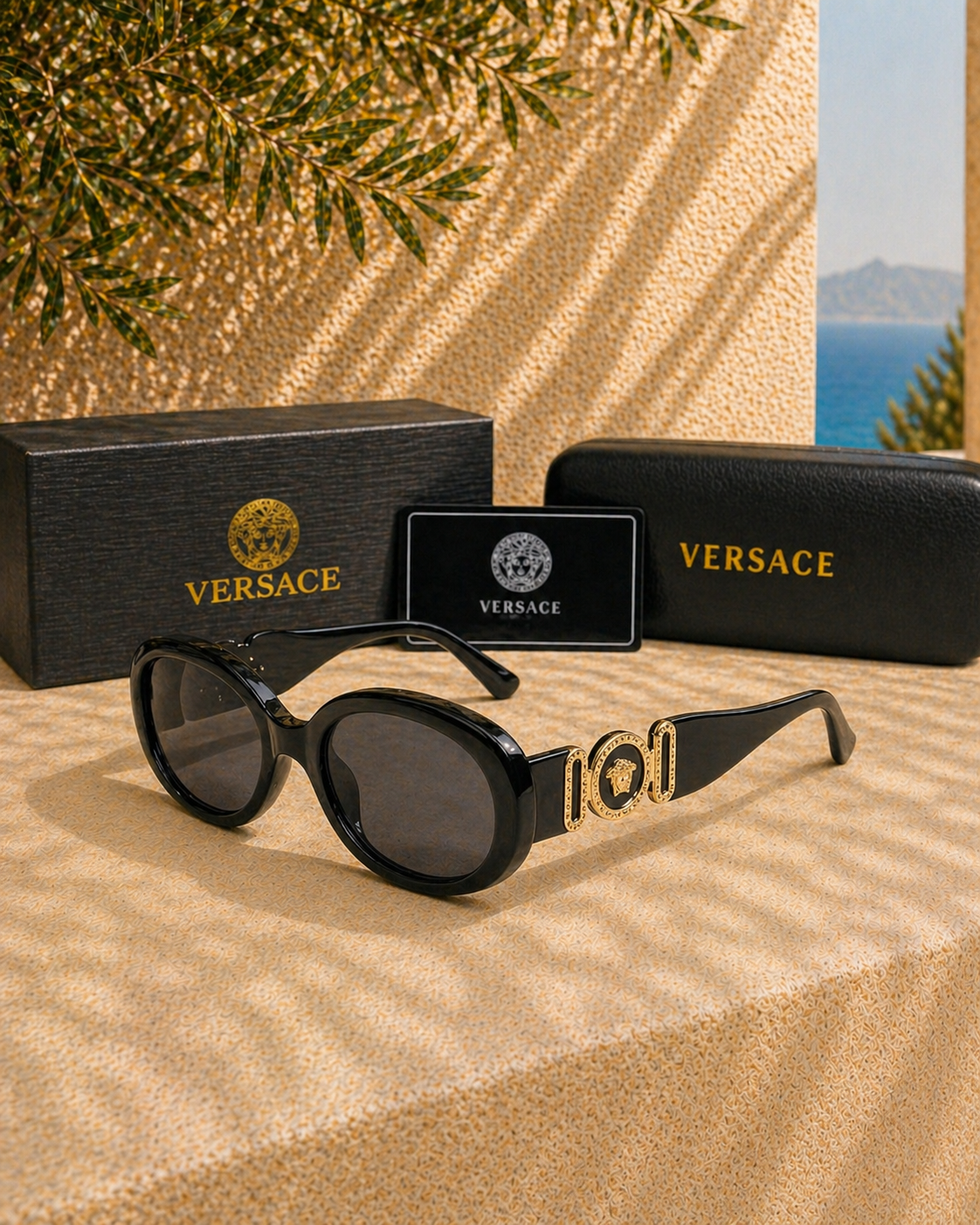 Versace Versace VE4426BU Kristal Medusa Logolu Kadın Güneş Gözlüğü