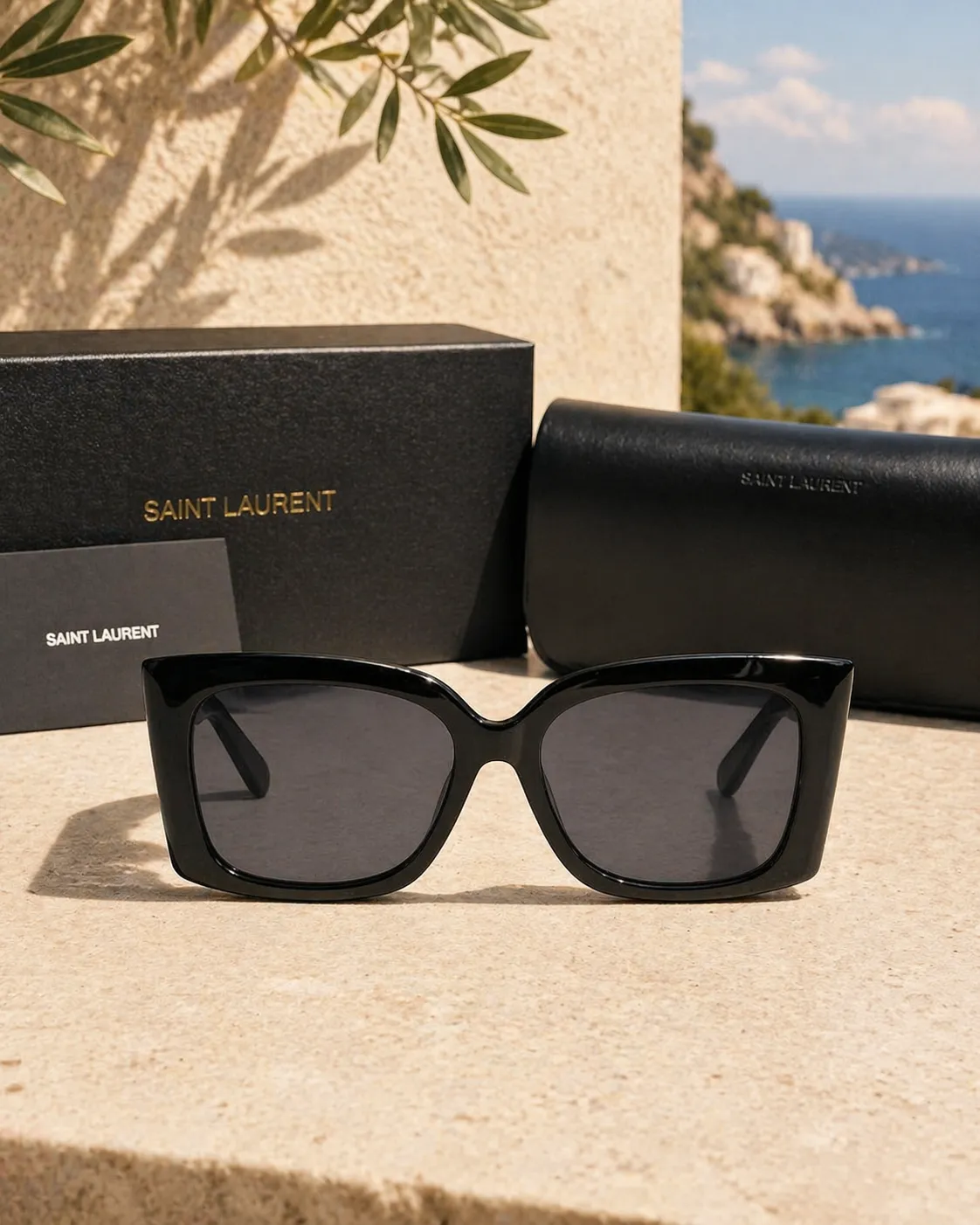 Saint Laurent Saint Laurent SL M119 Blaze YSL Logolu Oversized Kadın Güneş Gözlüğü