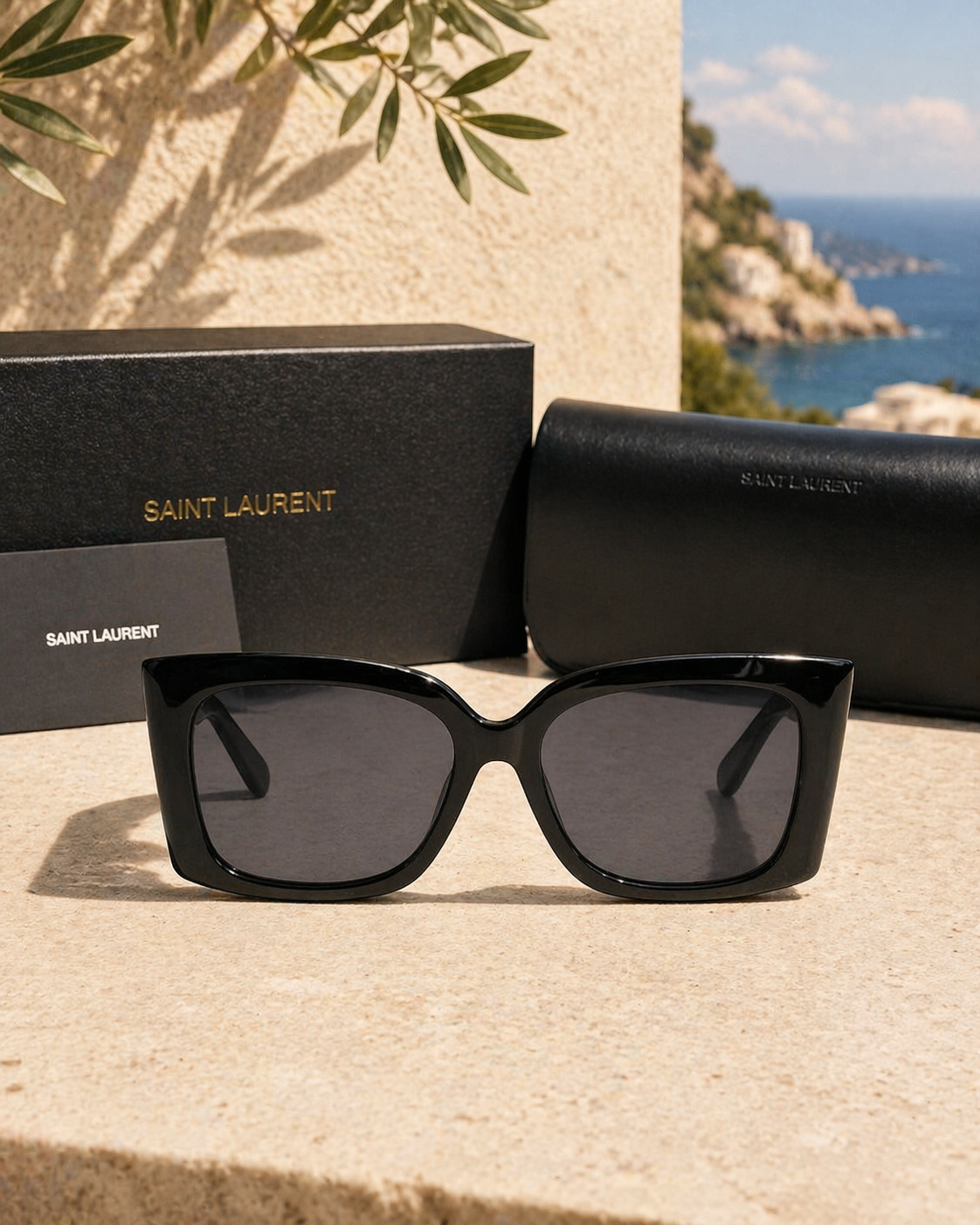 Saint Laurent Saint Laurent SL M119 Blaze YSL Logolu Oversized Kadın Güneş Gözlüğü