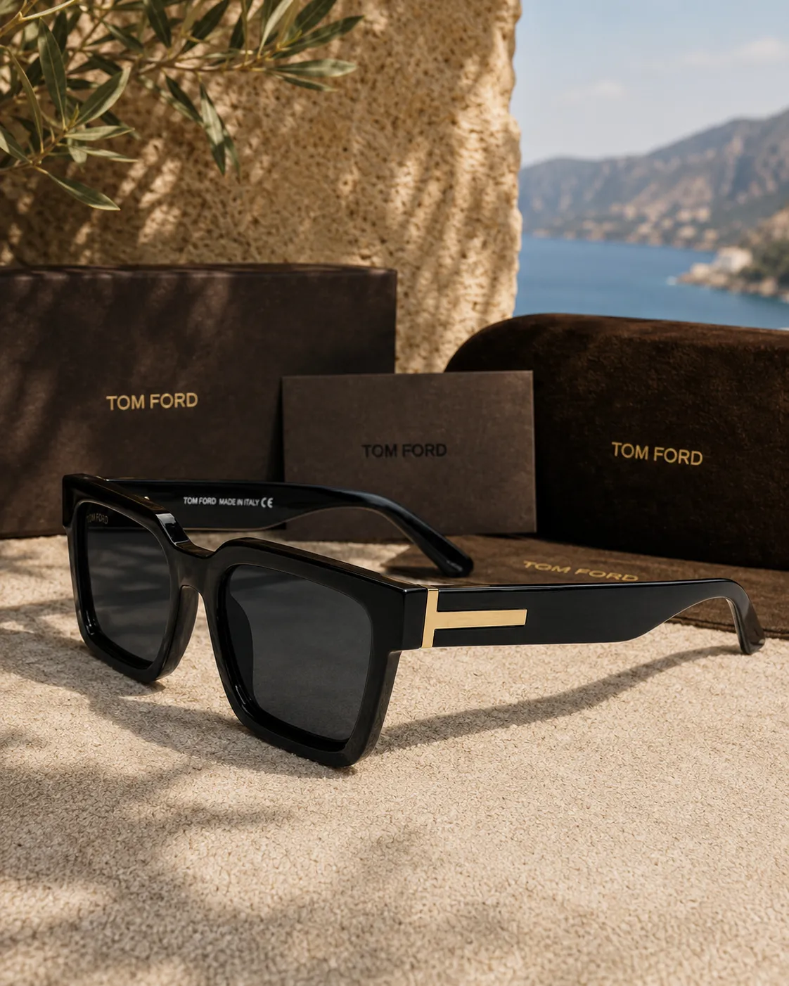 TOM FORD Tom Ford Icon Kalın Asetat Kare Güneş Gözlüğü