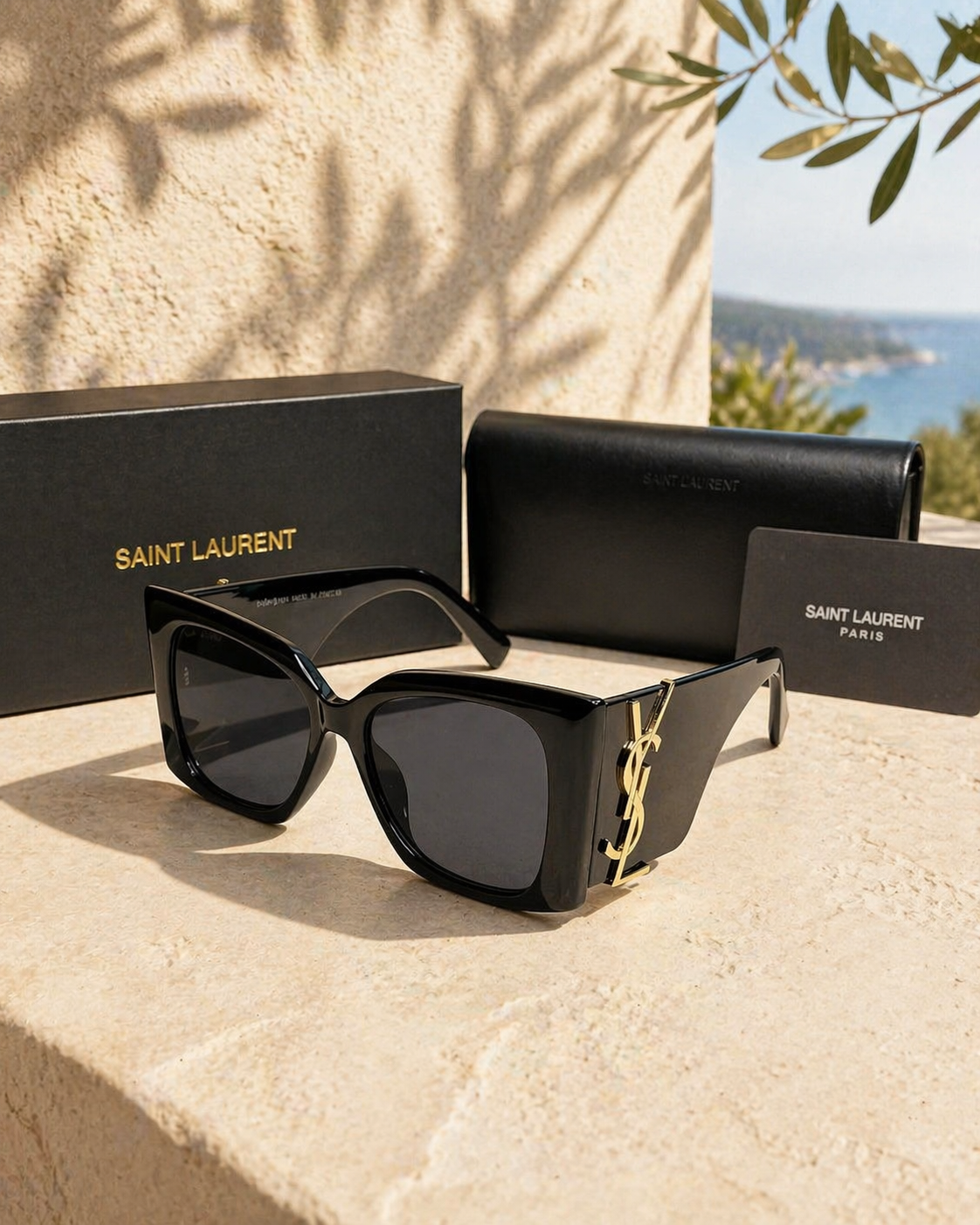 Saint Laurent Saint Laurent SL M119 / BLAZE YSL Logolu Oversize Kadın Güneş Gözlüğü