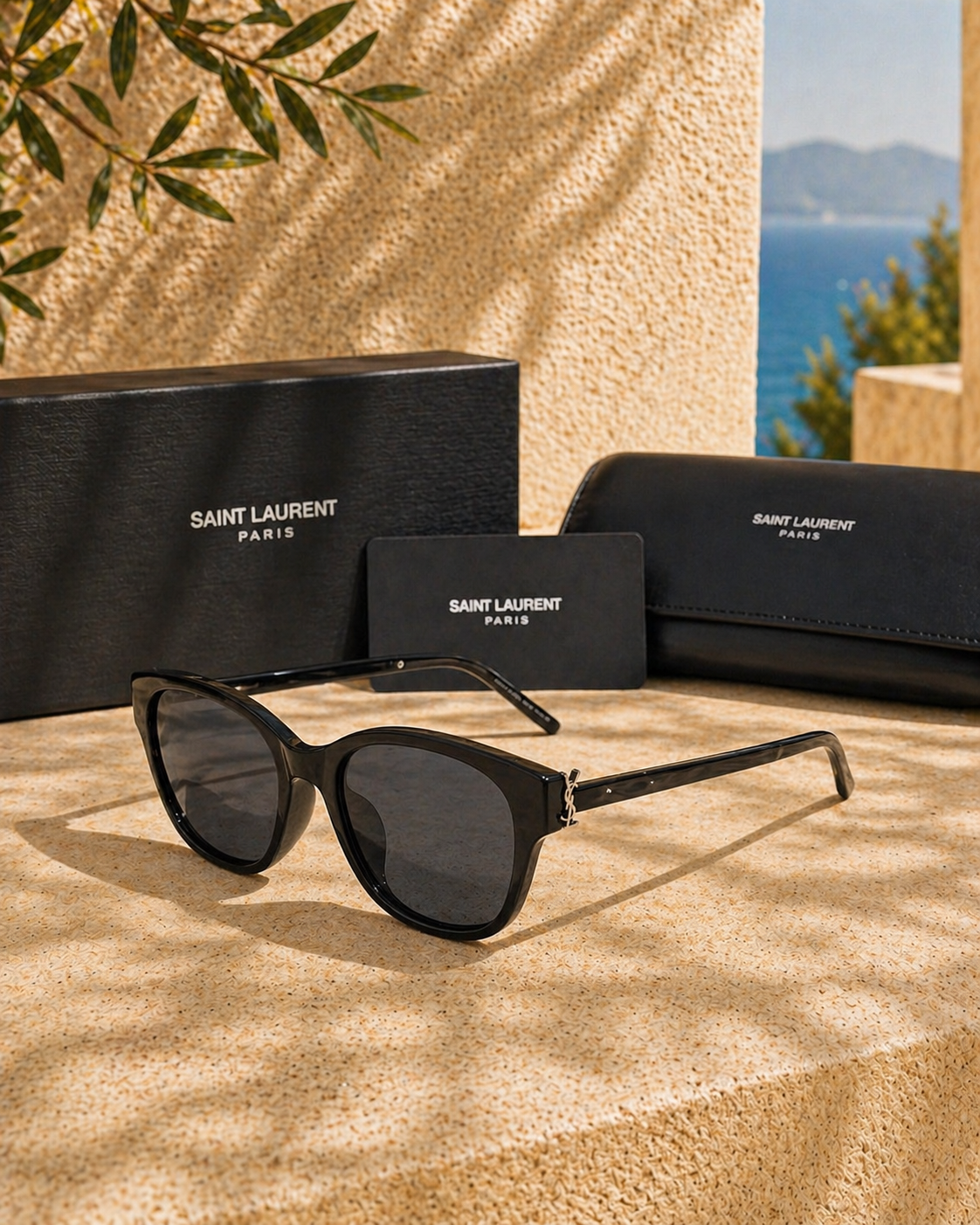 Saint Laurent Saint Laurent Paris YSL Logolu Cat-Eye Kadın Güneş Gözlüğü