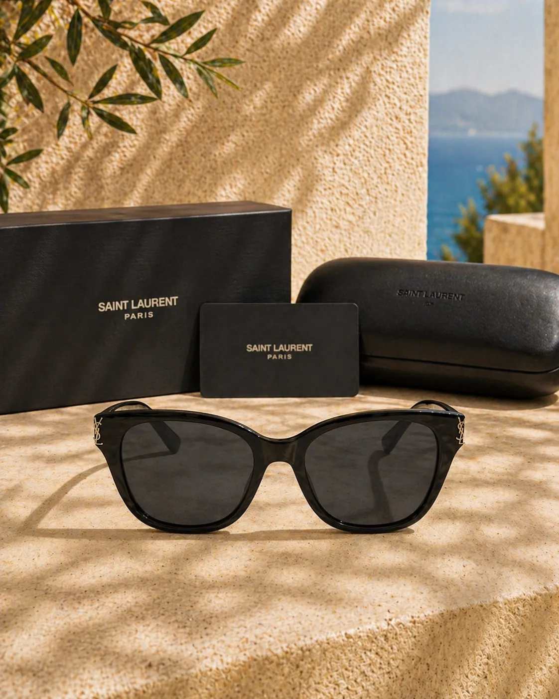 Saint Laurent Saint Laurent Paris YSL Logolu Cat-Eye Kadın Güneş Gözlüğü