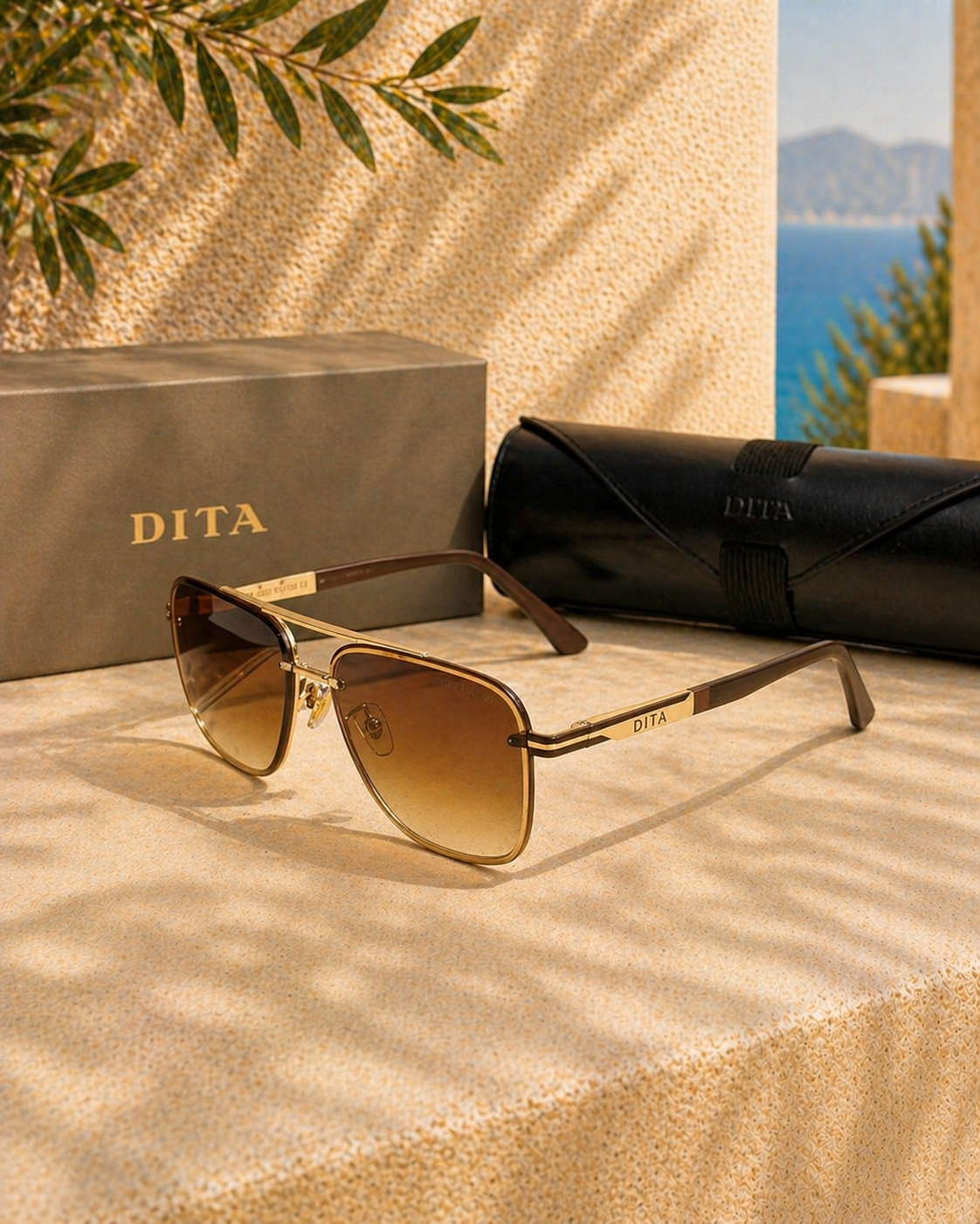 Dita Dita Mach-Six DTS121 Kahverengi Degrade Erkek Güneş Gözlüğü