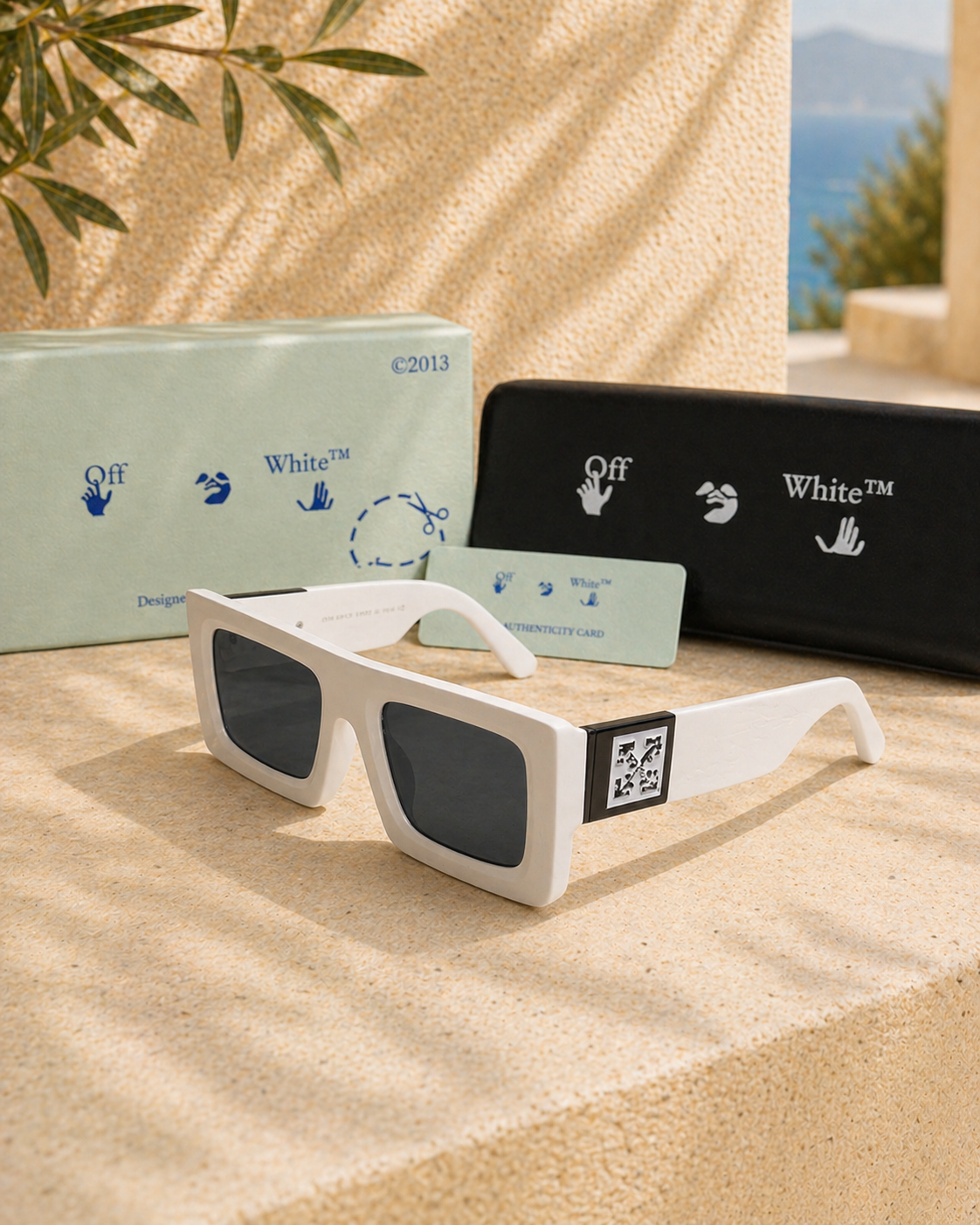 Off-White Leonardo OERI049 White Unisex Güneş Gözlüğü