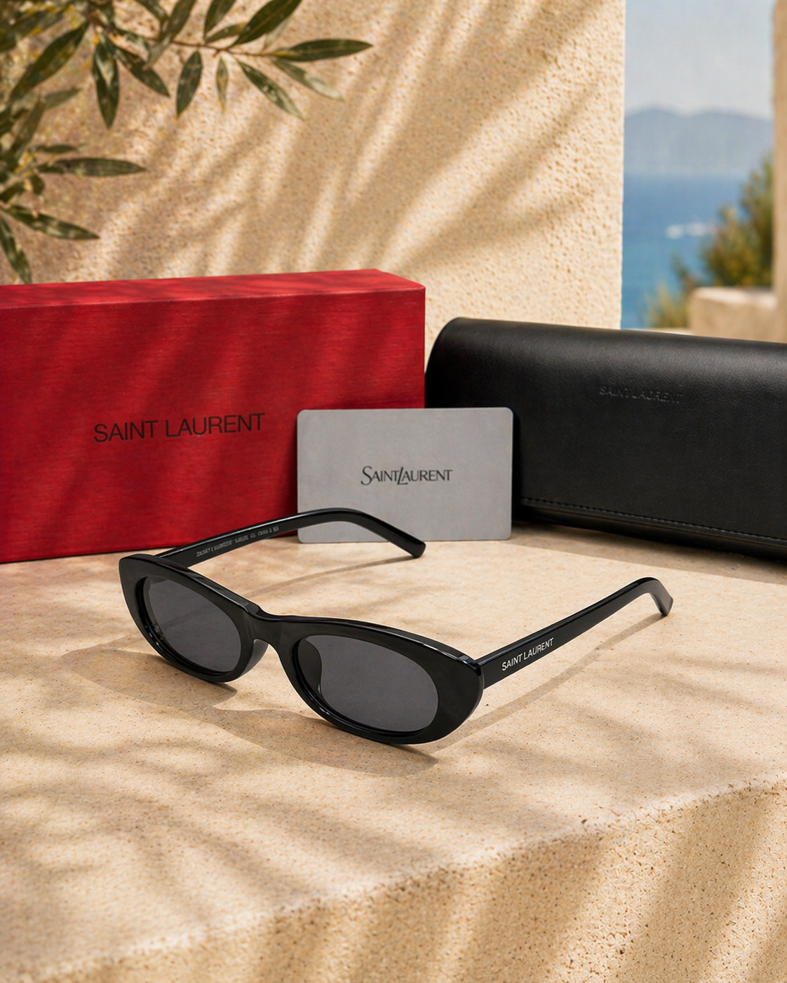 Saint Laurent SL 557 SHADE 001 Cat-Eye Kadın Güneş Gözlüğü