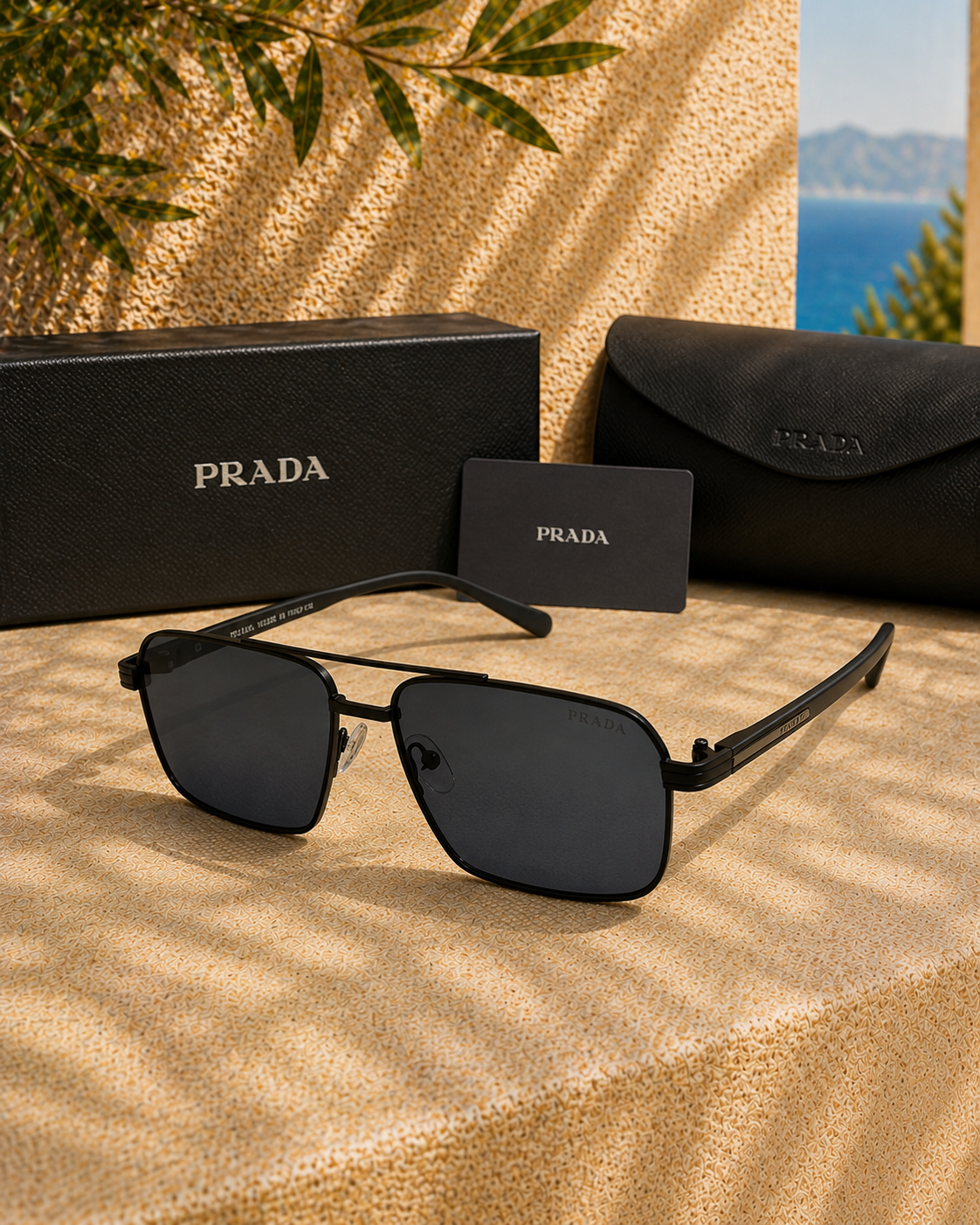 Prada Prada PR A57S 1AB5Z1 Dikdörtgen Erkek Güneş Gözlüğü